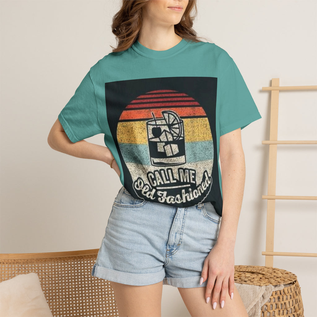 T-Shirt — "Call Me Old Fashioned" Retro Cocktail Graphic Tee