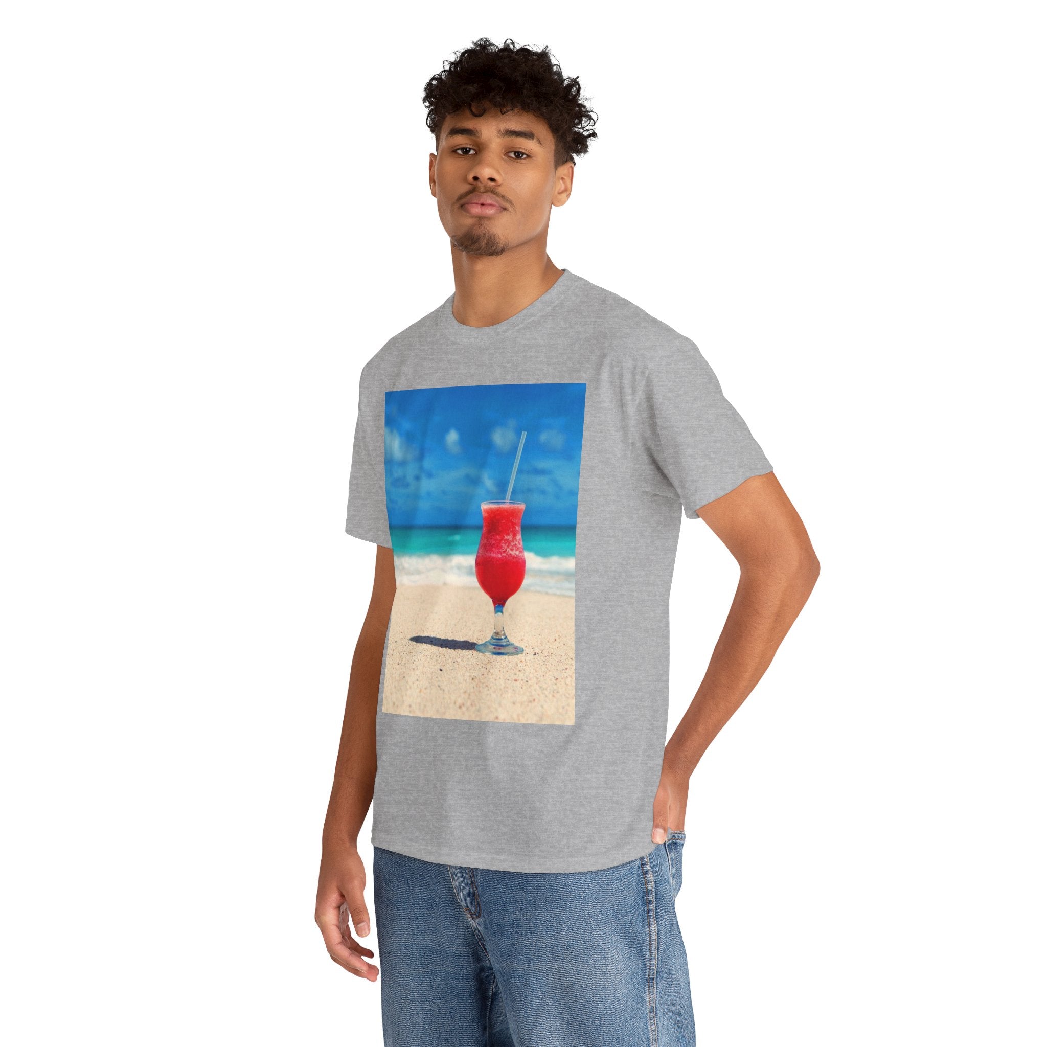 Tropical Beach Cocktail Graphic Tee (Summer Vacation Drink)