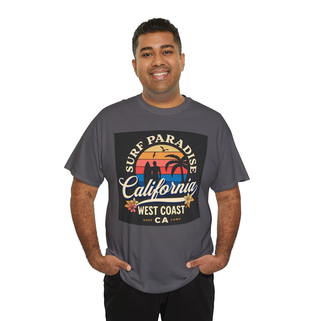 California Surf Paradise Tee — West Coast CA Vintage Sunset Graphic T-Shirt