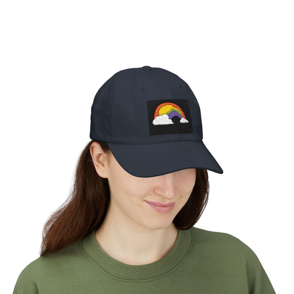 Dad Cap — Embroidered Rainbow Patch Baseball Hat