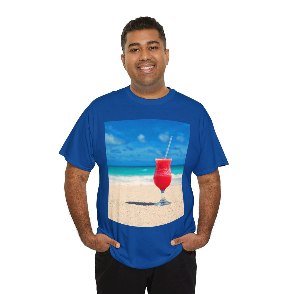 Tropical Beach Cocktail Graphic Tee (Summer Vacation Drink)