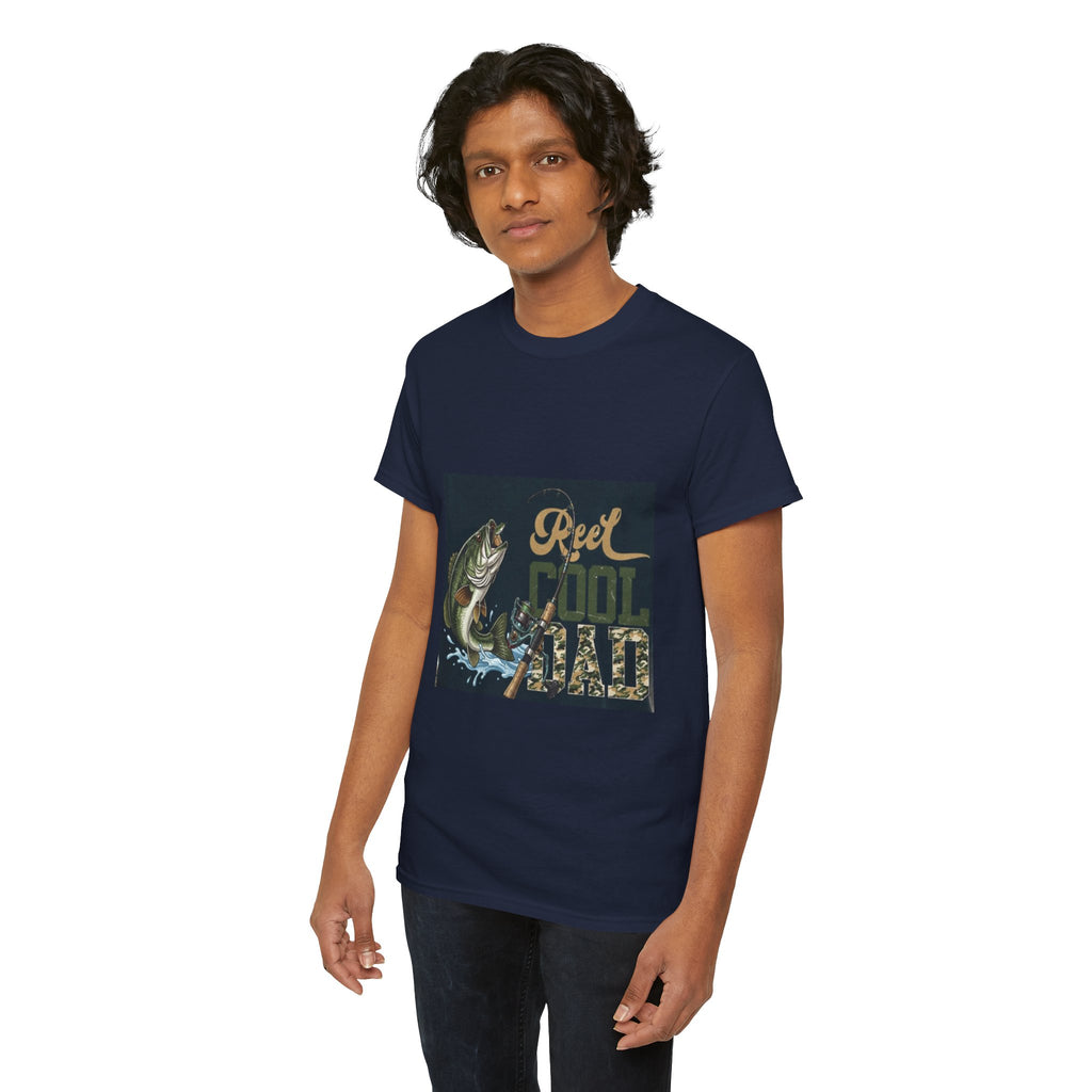 Fishing T-Shirt — "Reel Cool Dad" Graphic Tee