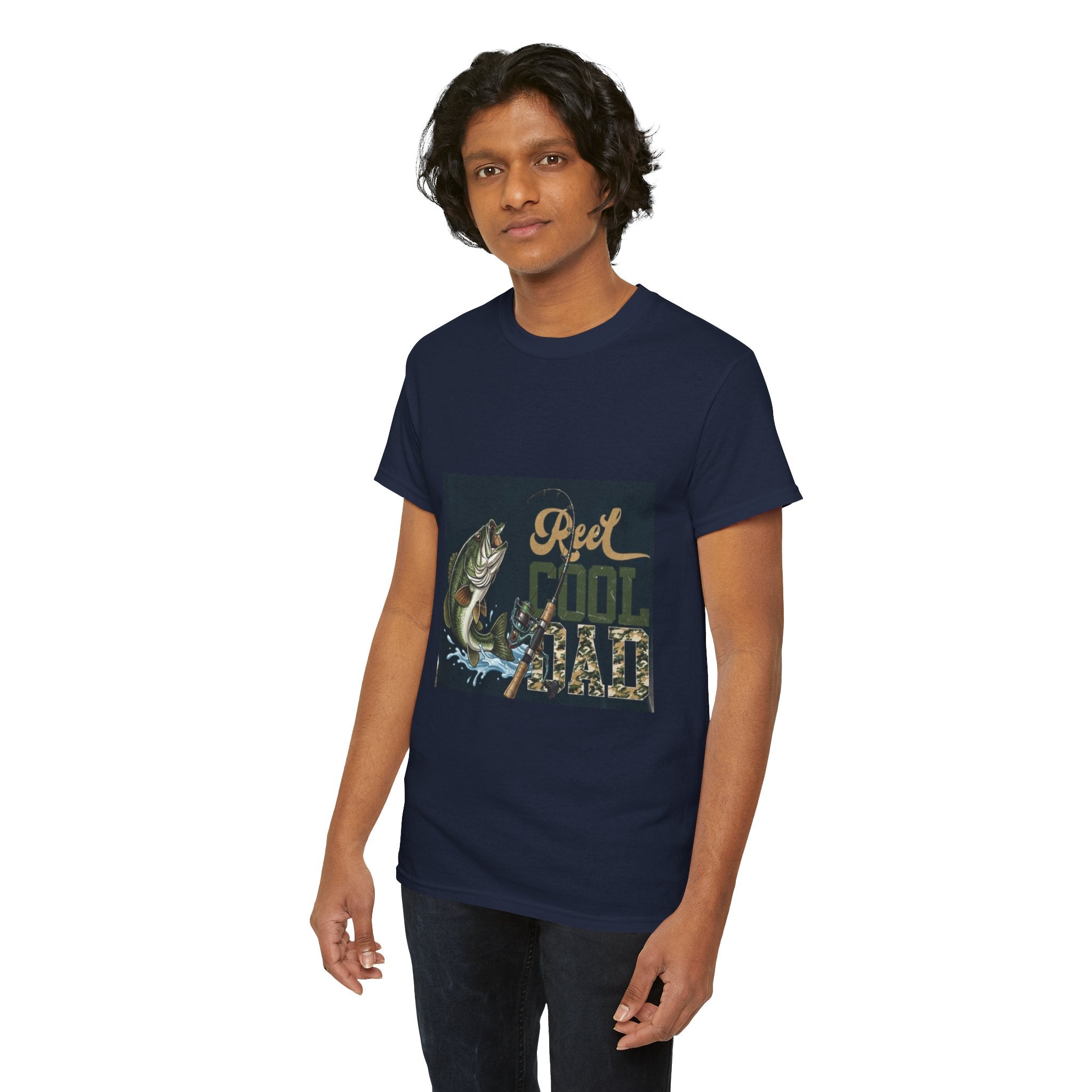 Fishing T-Shirt — "Reel Cool Dad" Graphic Tee