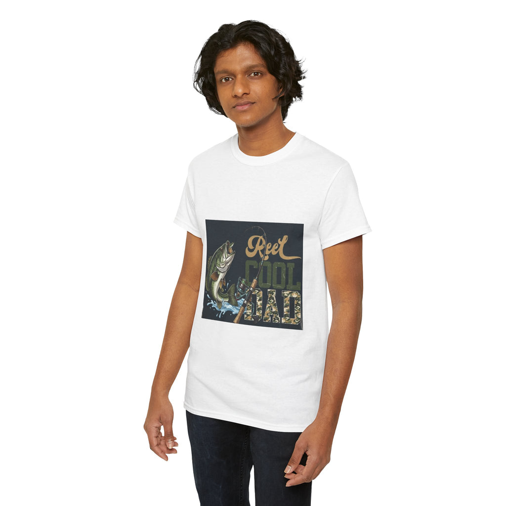 Fishing T-Shirt — "Reel Cool Dad" Graphic Tee