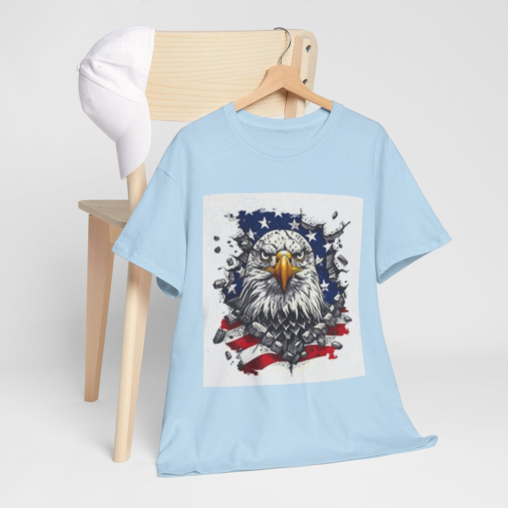 Eagle American Flag T-Shirt — Patriotic Bald Eagle Graphic Tee for 4th of July