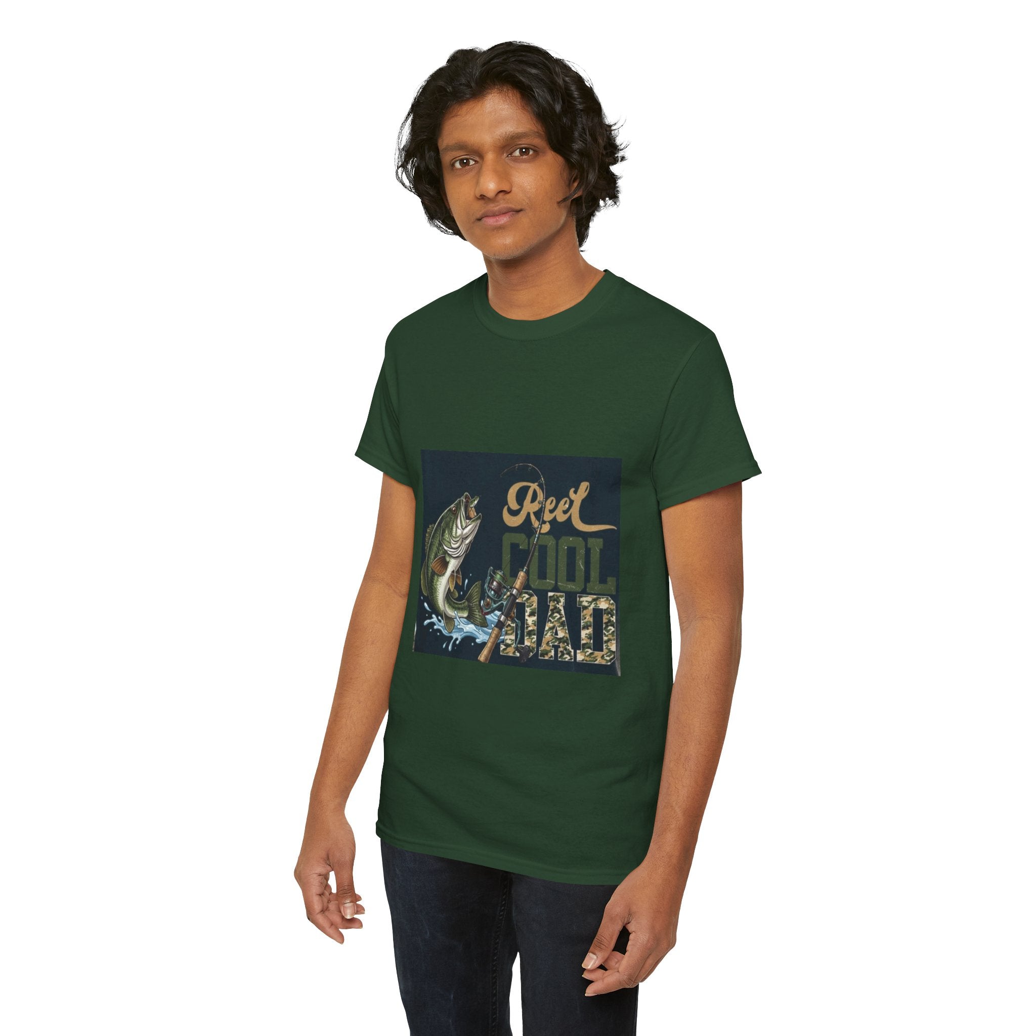 Fishing T-Shirt — "Reel Cool Dad" Graphic Tee