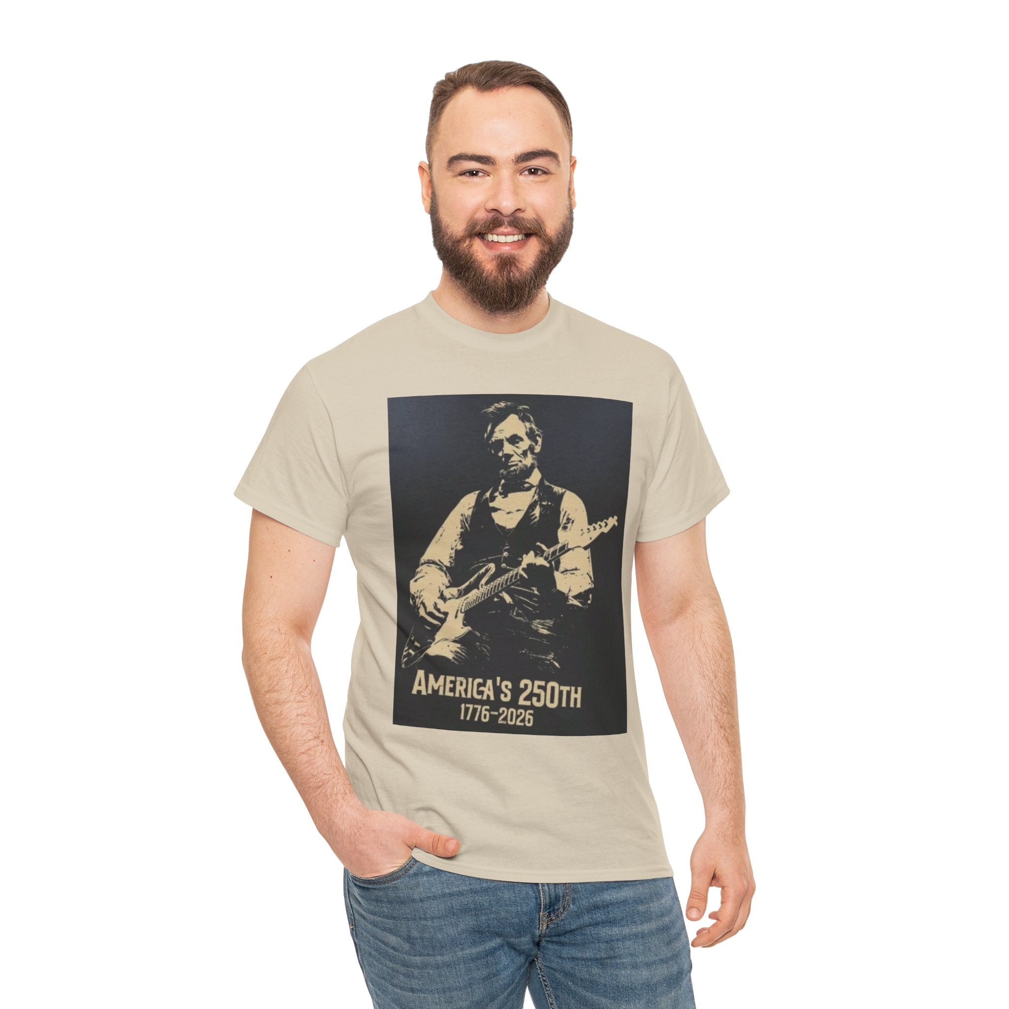 America's 250th Guitar Tee — 1776–2026 Patriotic Rock T‑Shirt