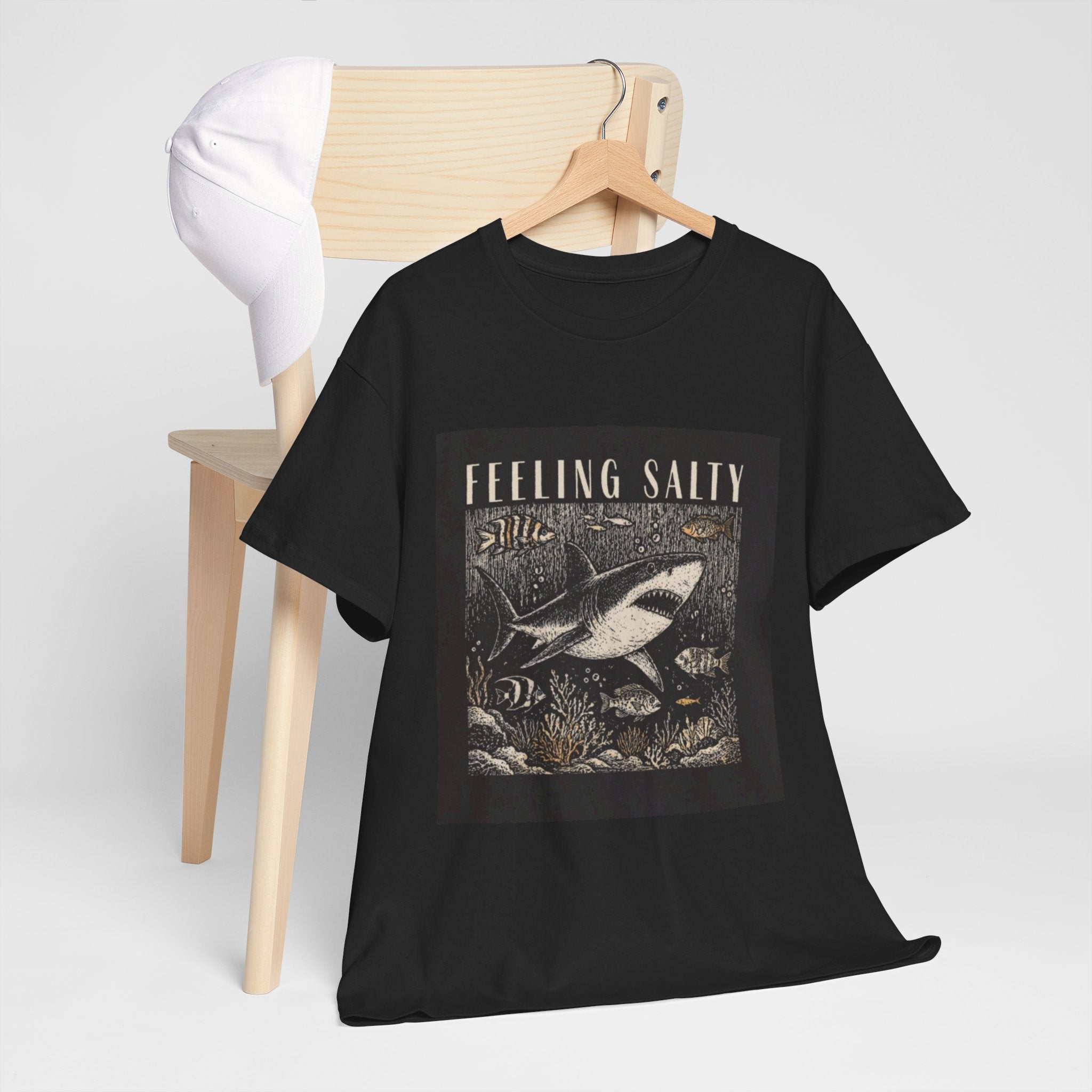 Feeling Salty Shark T-Shirt – Vintage Ocean Graphic Tee
