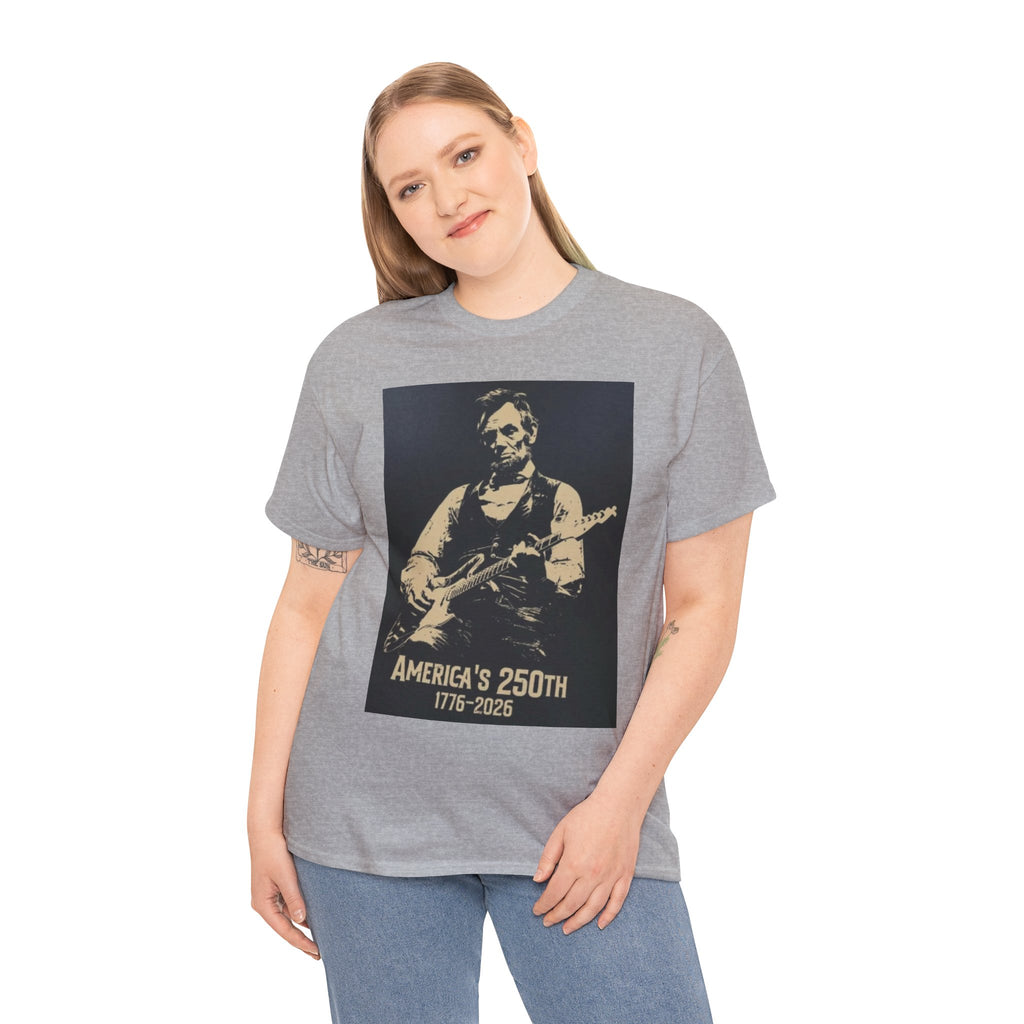 America's 250th Guitar Tee — 1776–2026 Patriotic Rock T‑Shirt