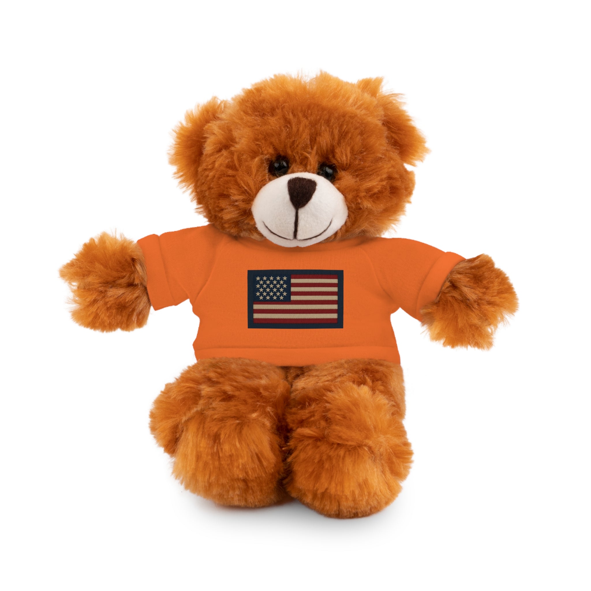 American Flag Teddy Bear with Tee — Patriotic Plush Gift