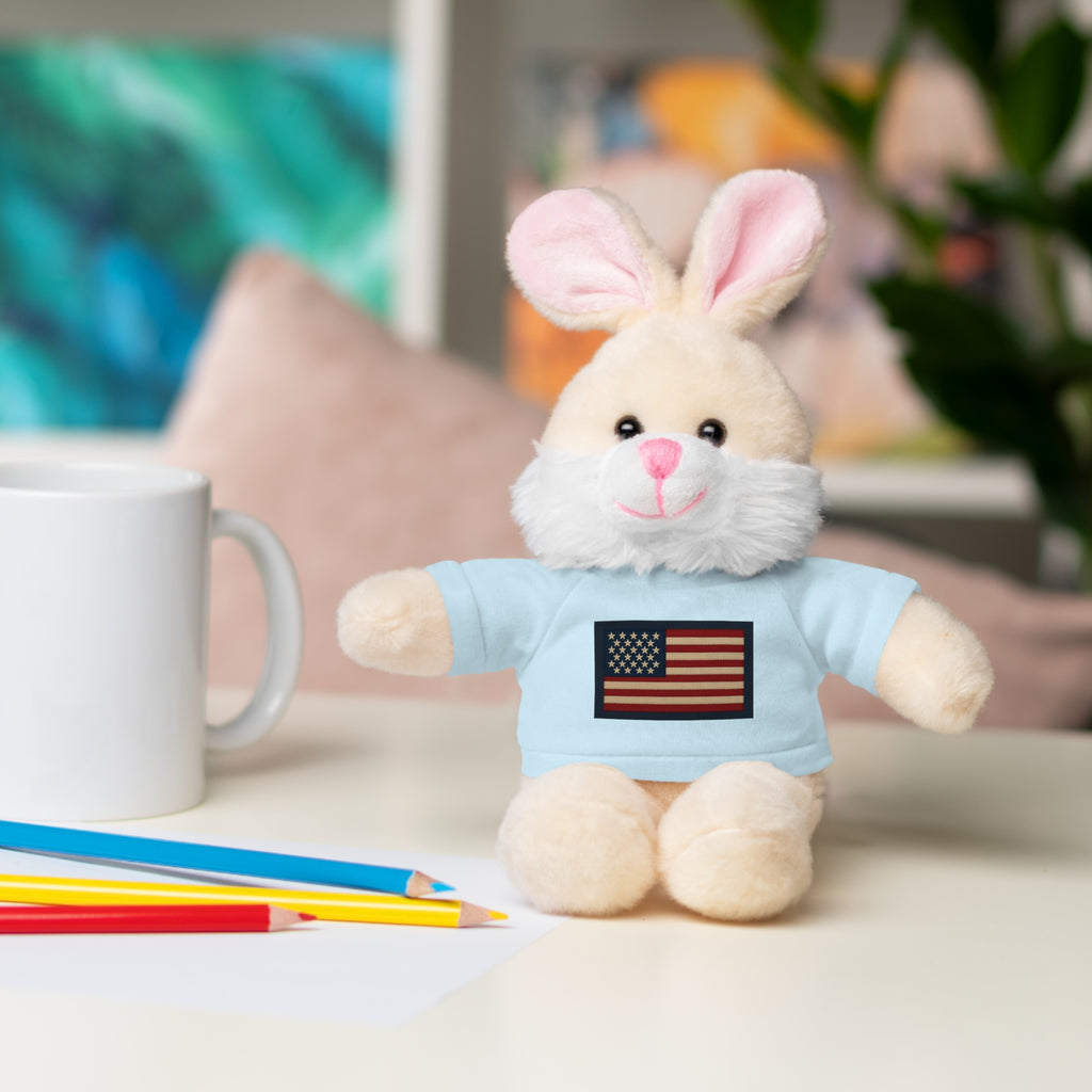 American Flag Teddy Bear with Tee — Patriotic Plush Gift