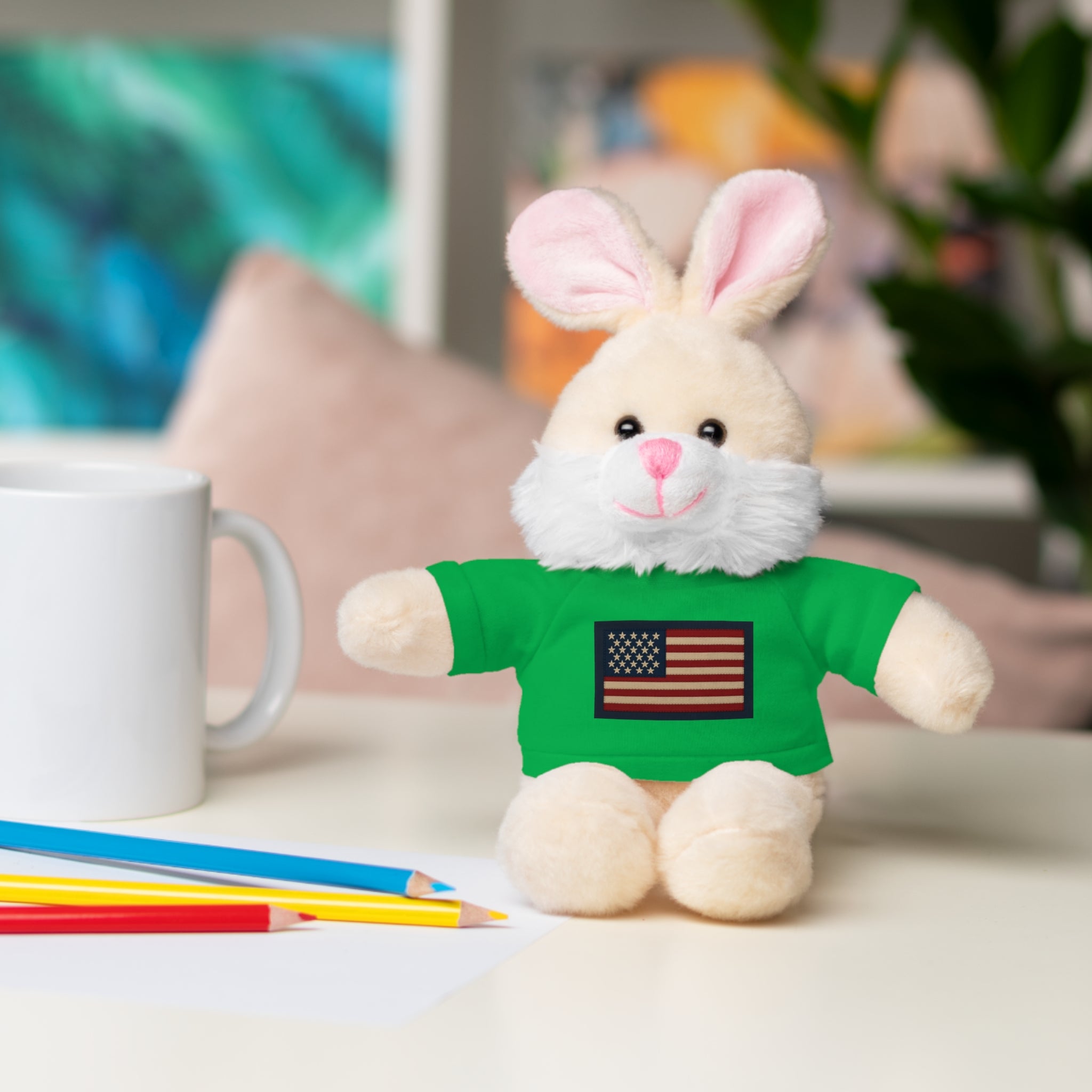 American Flag Teddy Bear with Tee — Patriotic Plush Gift