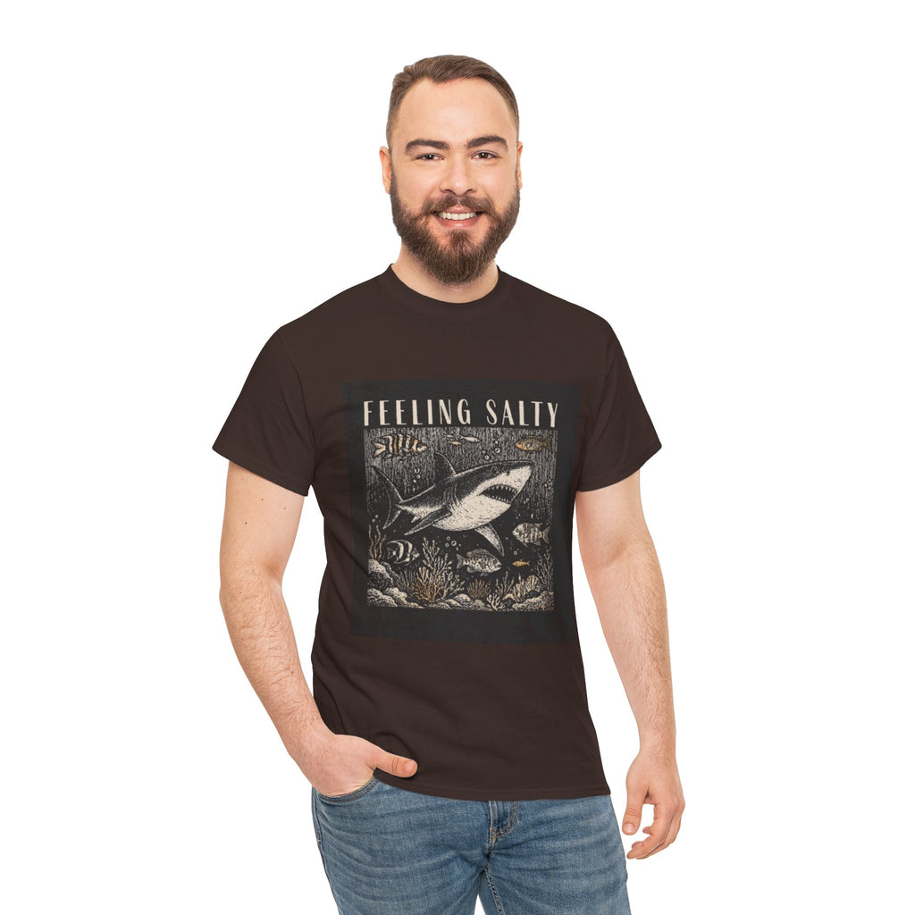 Feeling Salty Shark T-Shirt – Vintage Ocean Graphic Tee