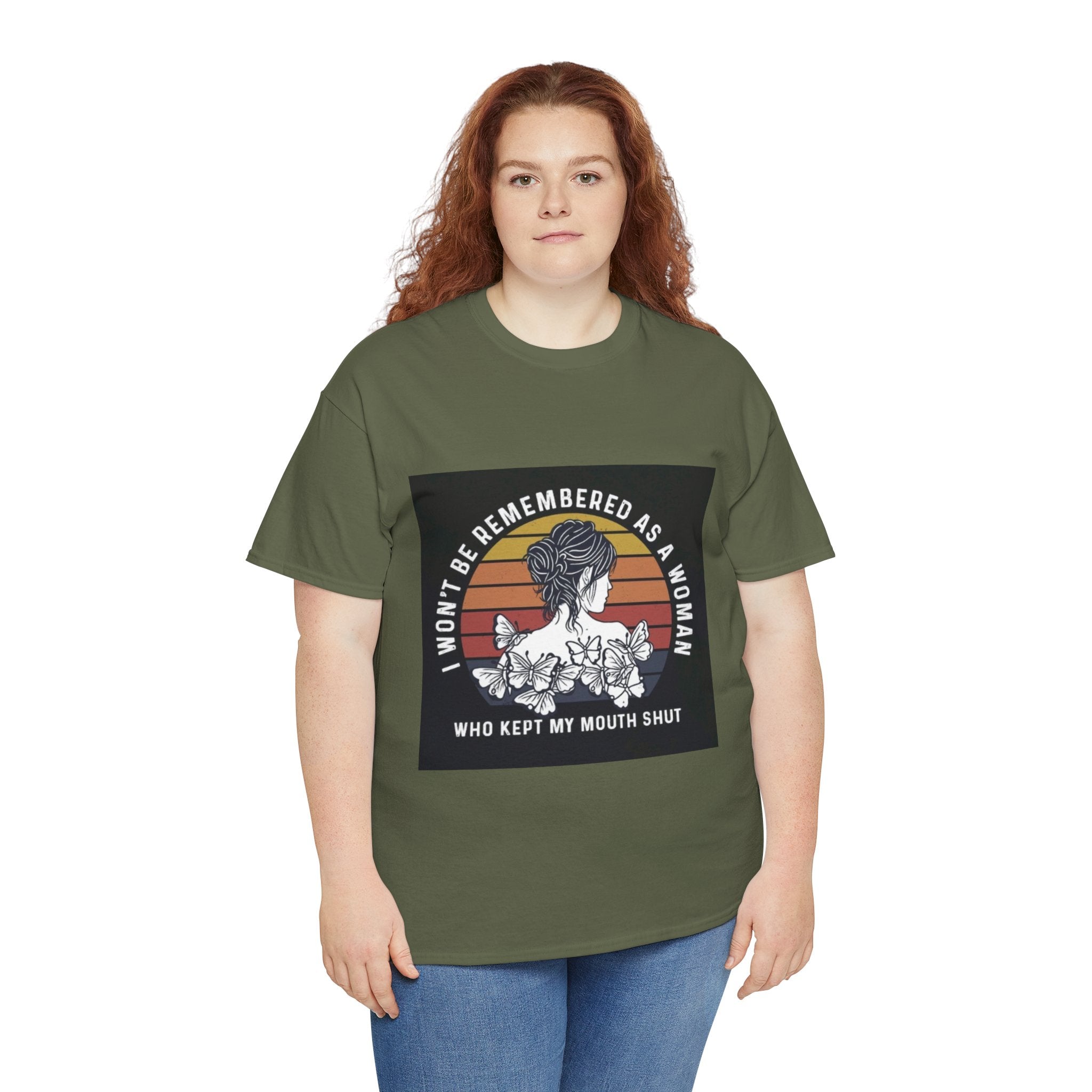 Graphic Tee — "I Won’t Be Remembered As A Woman Who Kept My Mouth Shut" Feminist Retro Floral T-Shirt