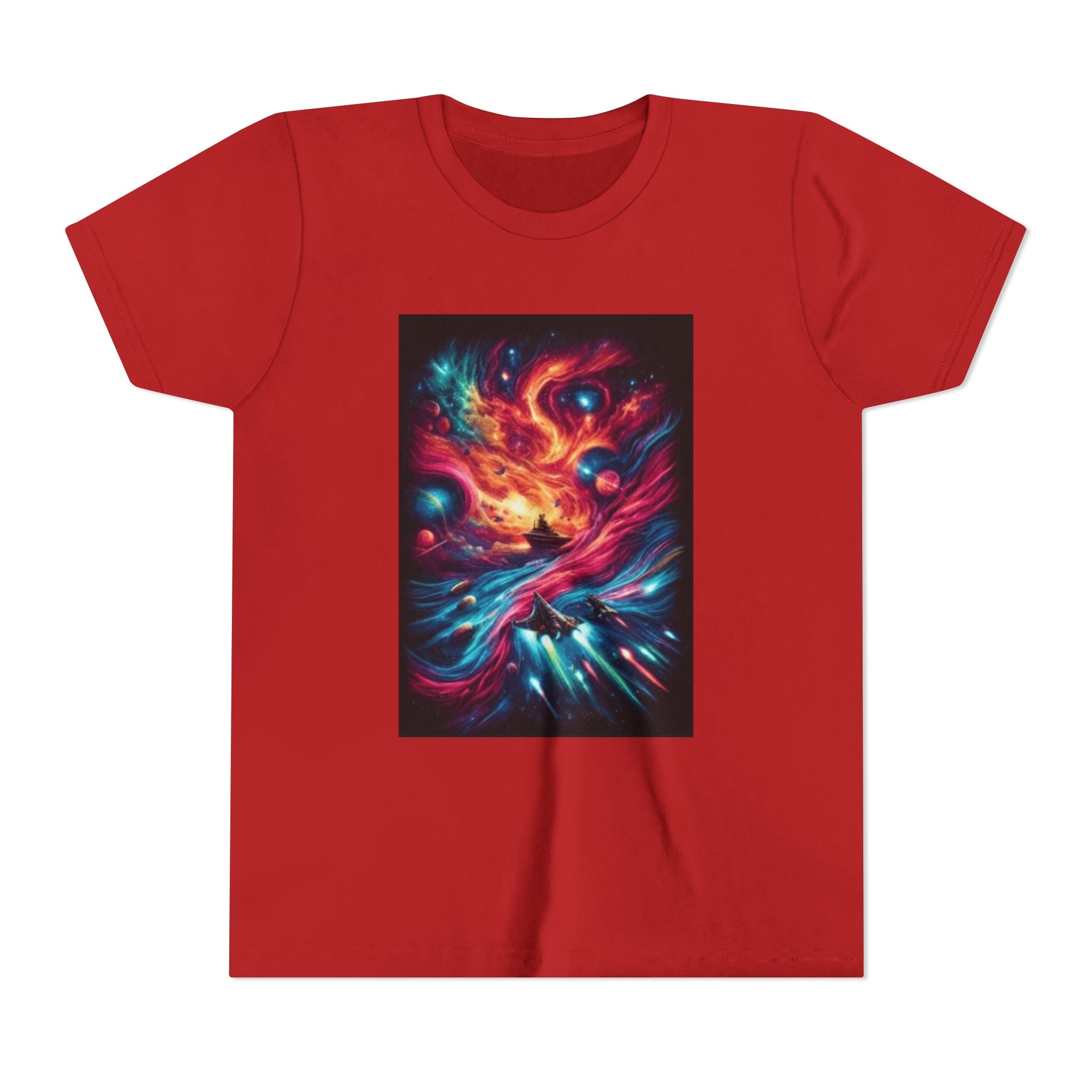 Youth Tee — Cosmic Phoenix Abstract Galaxy Art