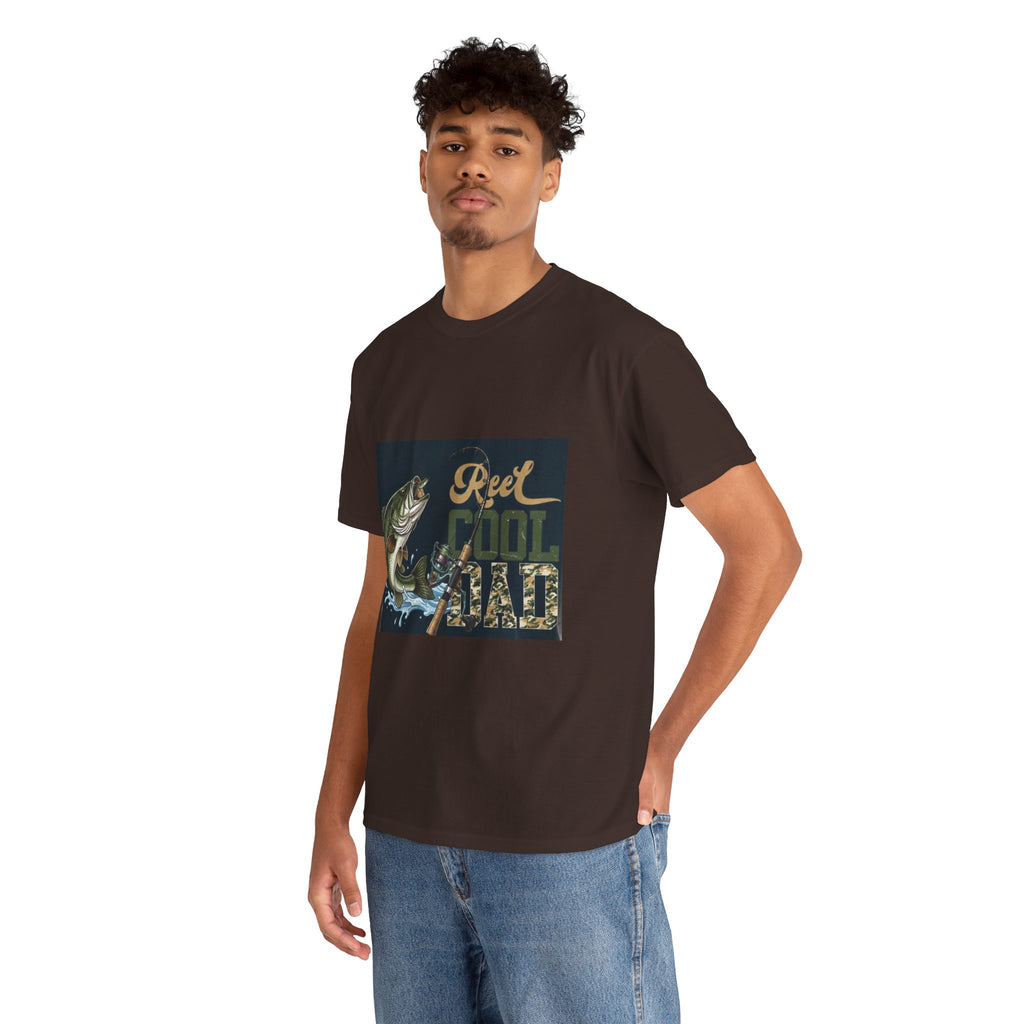 Fishing T-Shirt — "Reel Cool Dad" Graphic Tee
