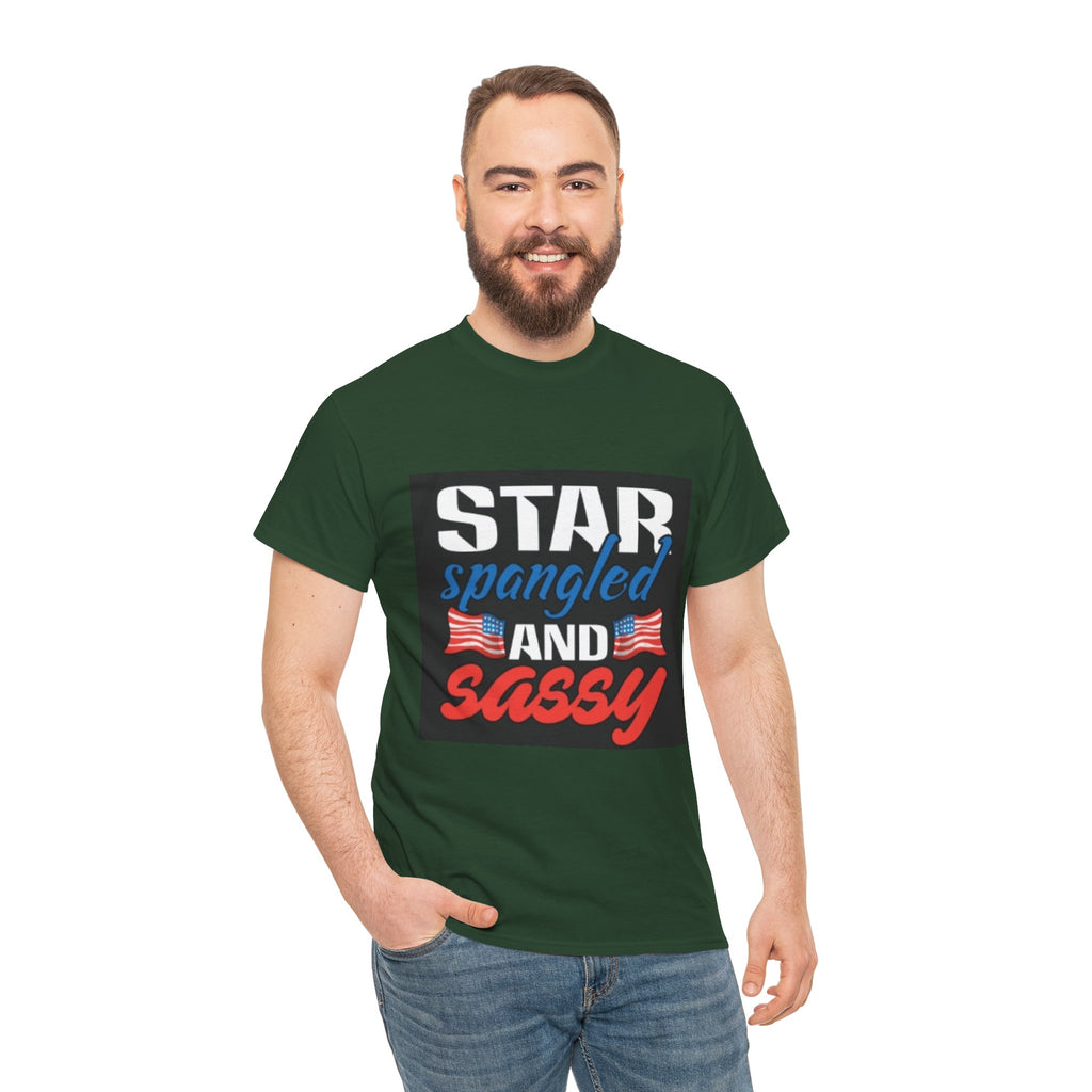 Star Spangled and Sassy Tee — Patriotic 4th of July Shirt with Flags