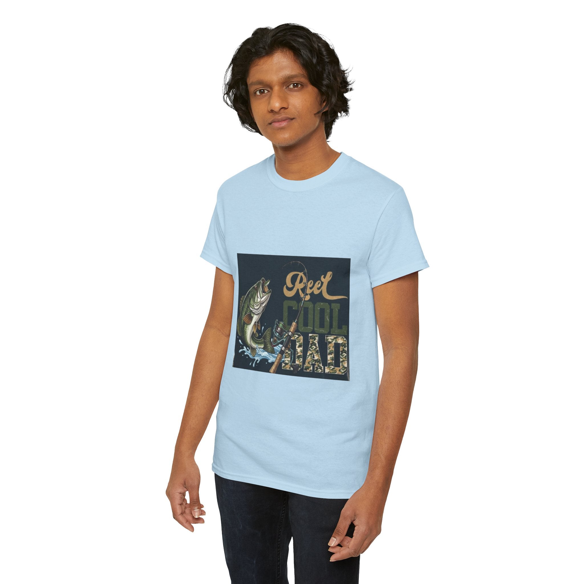 Fishing T-Shirt — "Reel Cool Dad" Graphic Tee