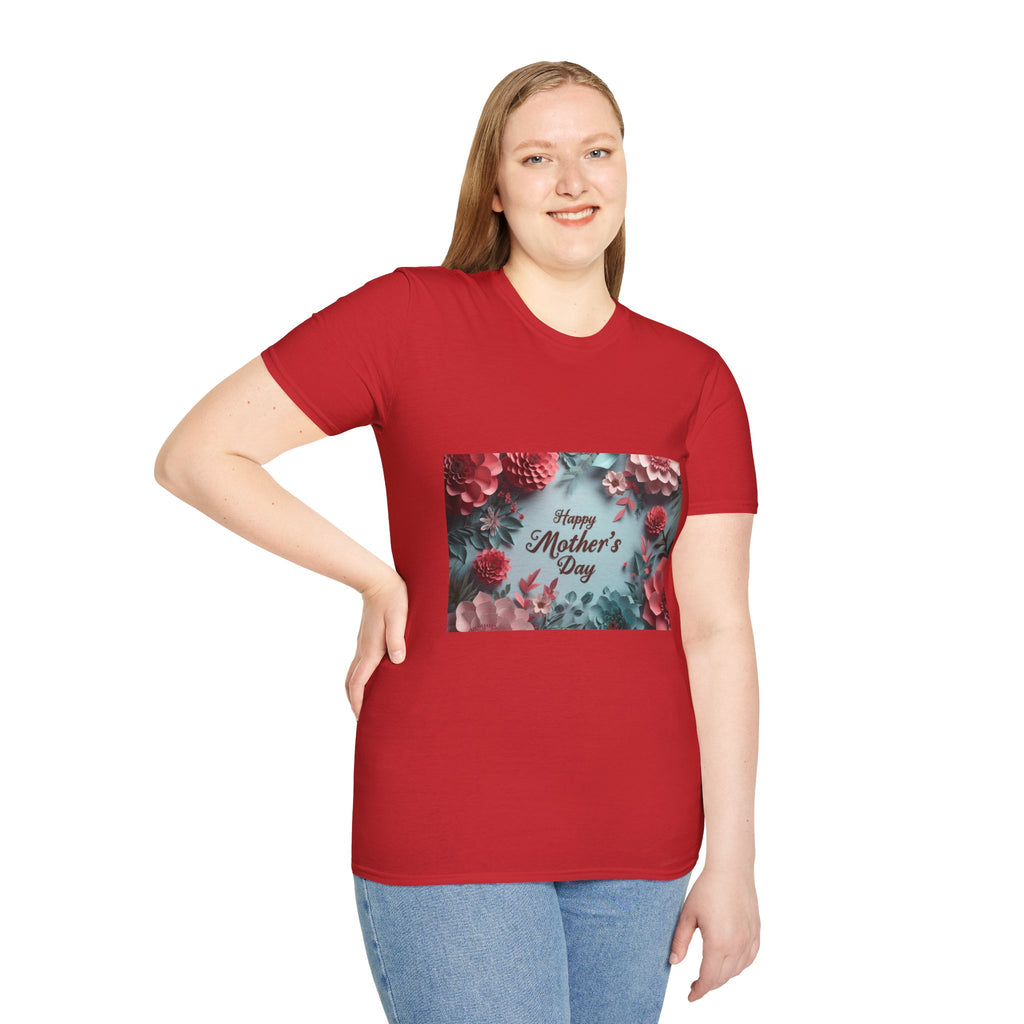 Mother's Day Floral T-Shirt — "Happy Mother's Day" Garden Bouquet Tee