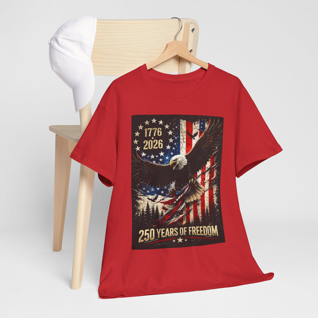 Patriotic Tee — 1776–2026 Bald Eagle "250 Years of Freedom" Shirt