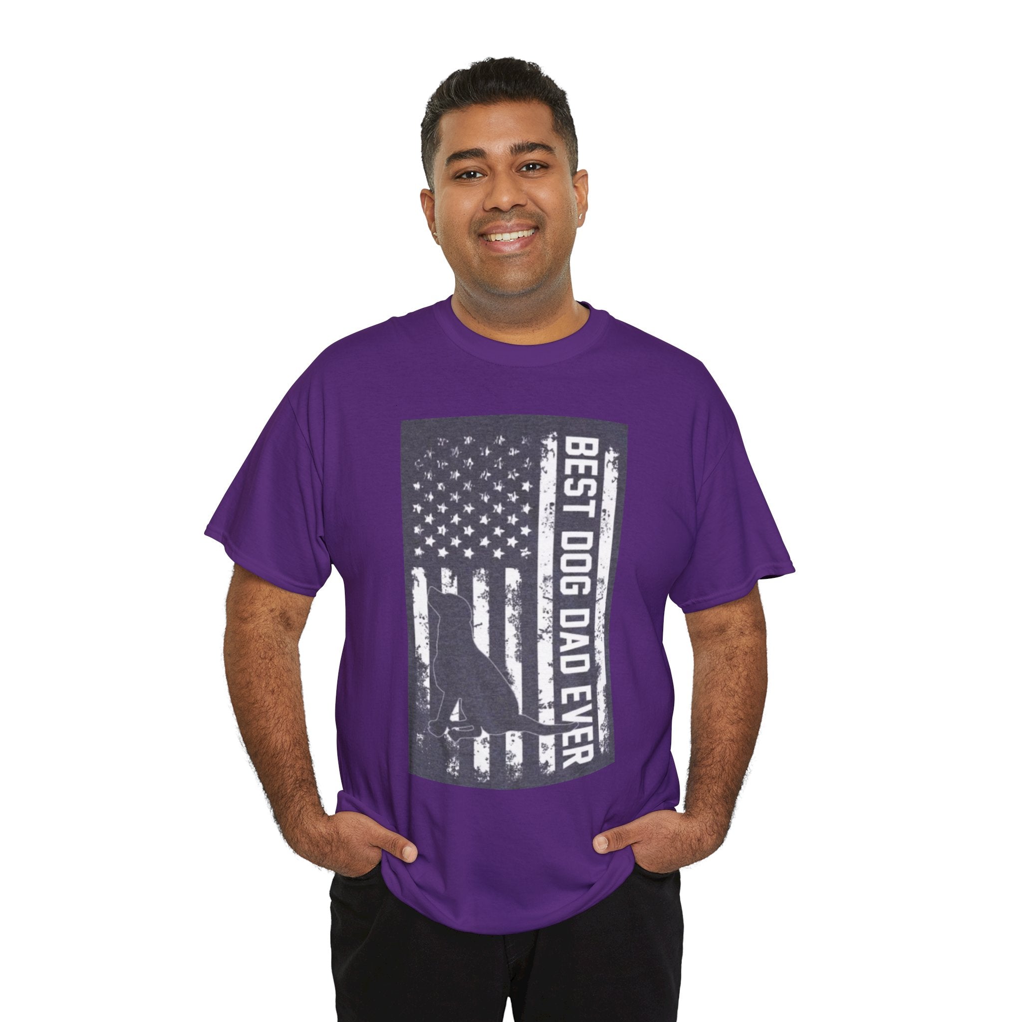 Best Dog Dad Ever T-Shirt – Patriotic American Flag Dog Dad Tee