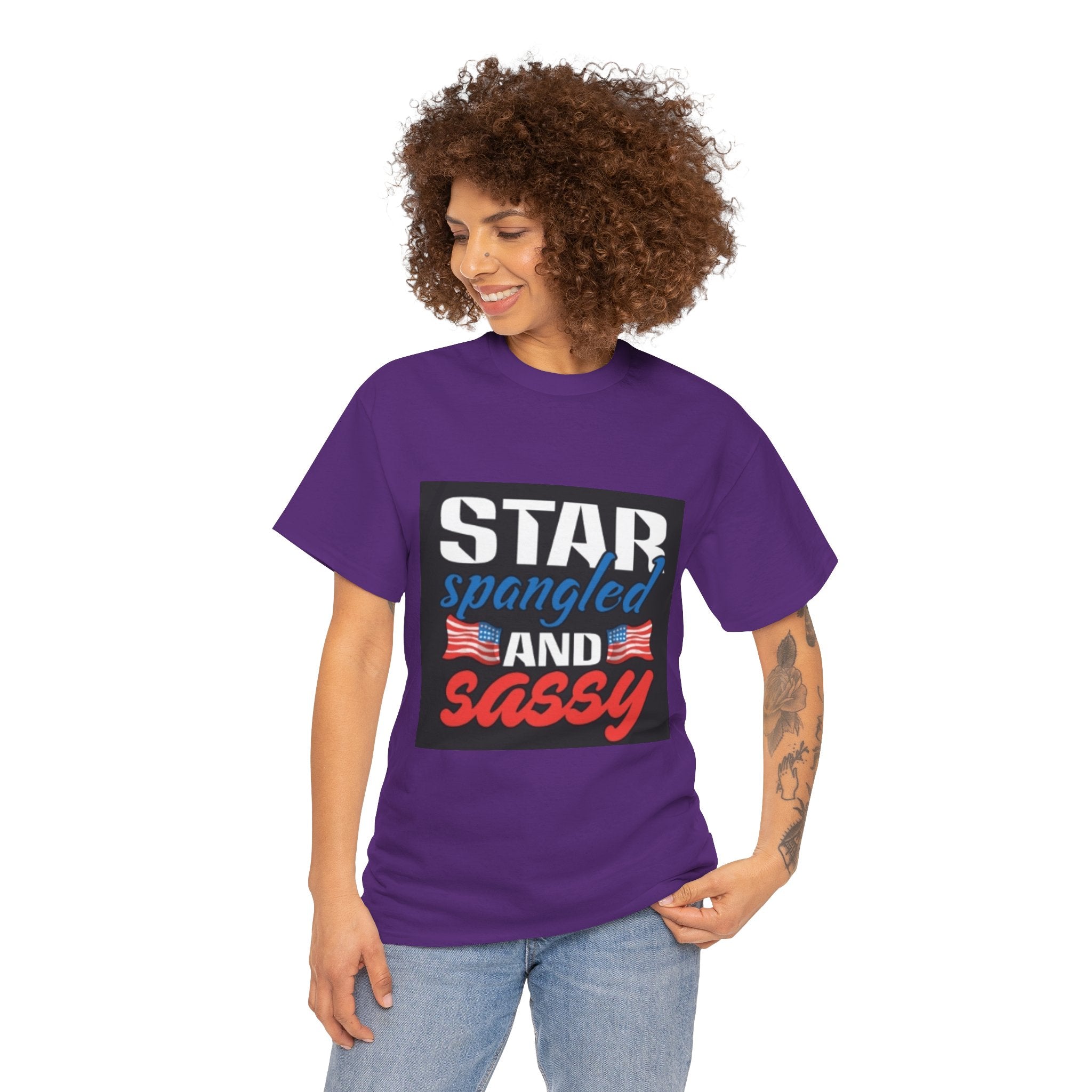 Star Spangled and Sassy Tee — Patriotic 4th of July Shirt with Flags