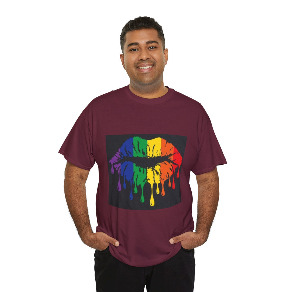 Rainbow Drip Kiss T-Shirt – LGBTQ+ Pride Graphic Tee