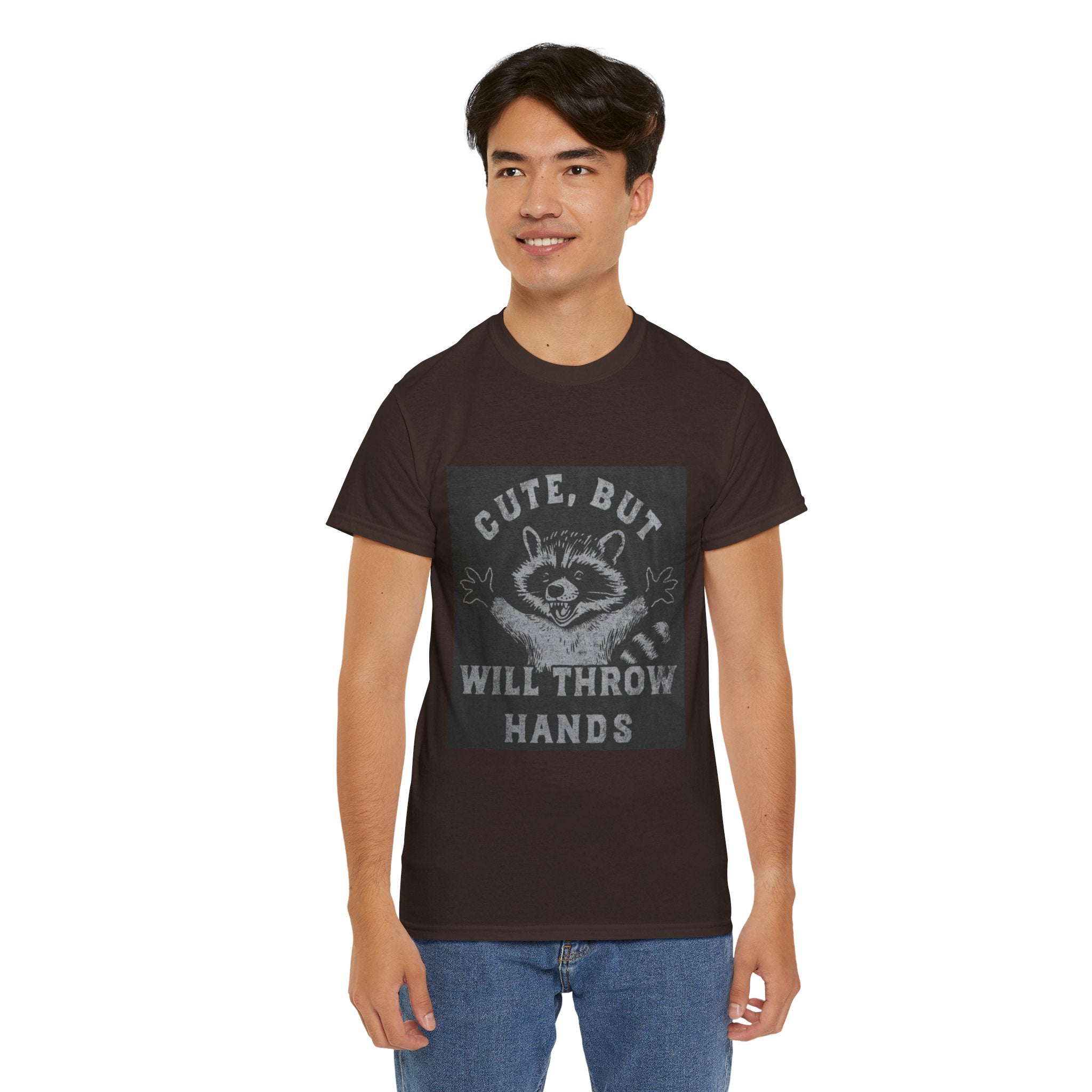 Cute But Will Throw Hands Raccoon T-Shirt