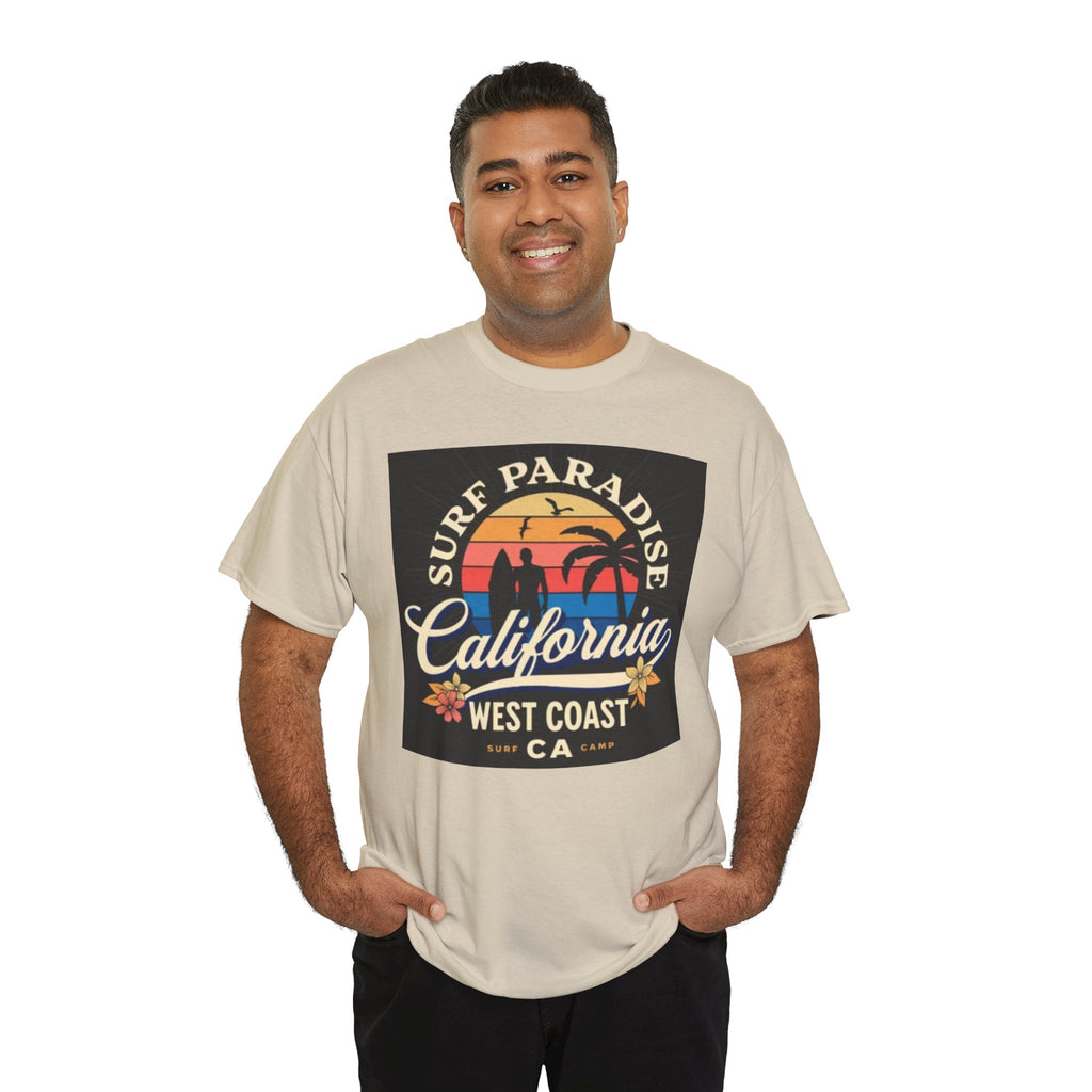 California Surf Paradise Tee — West Coast CA Vintage Sunset Graphic T-Shirt