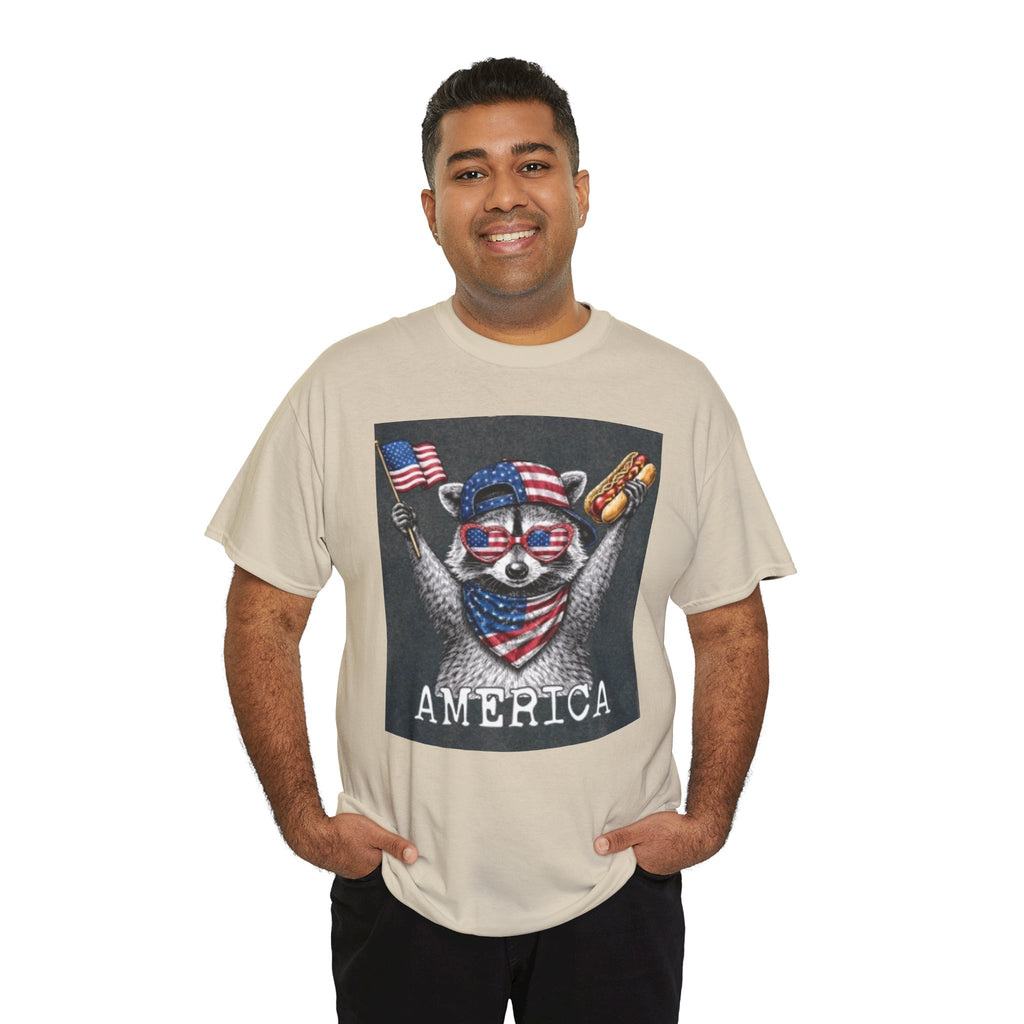 Patriotic Raccoon 'America' T-Shirt