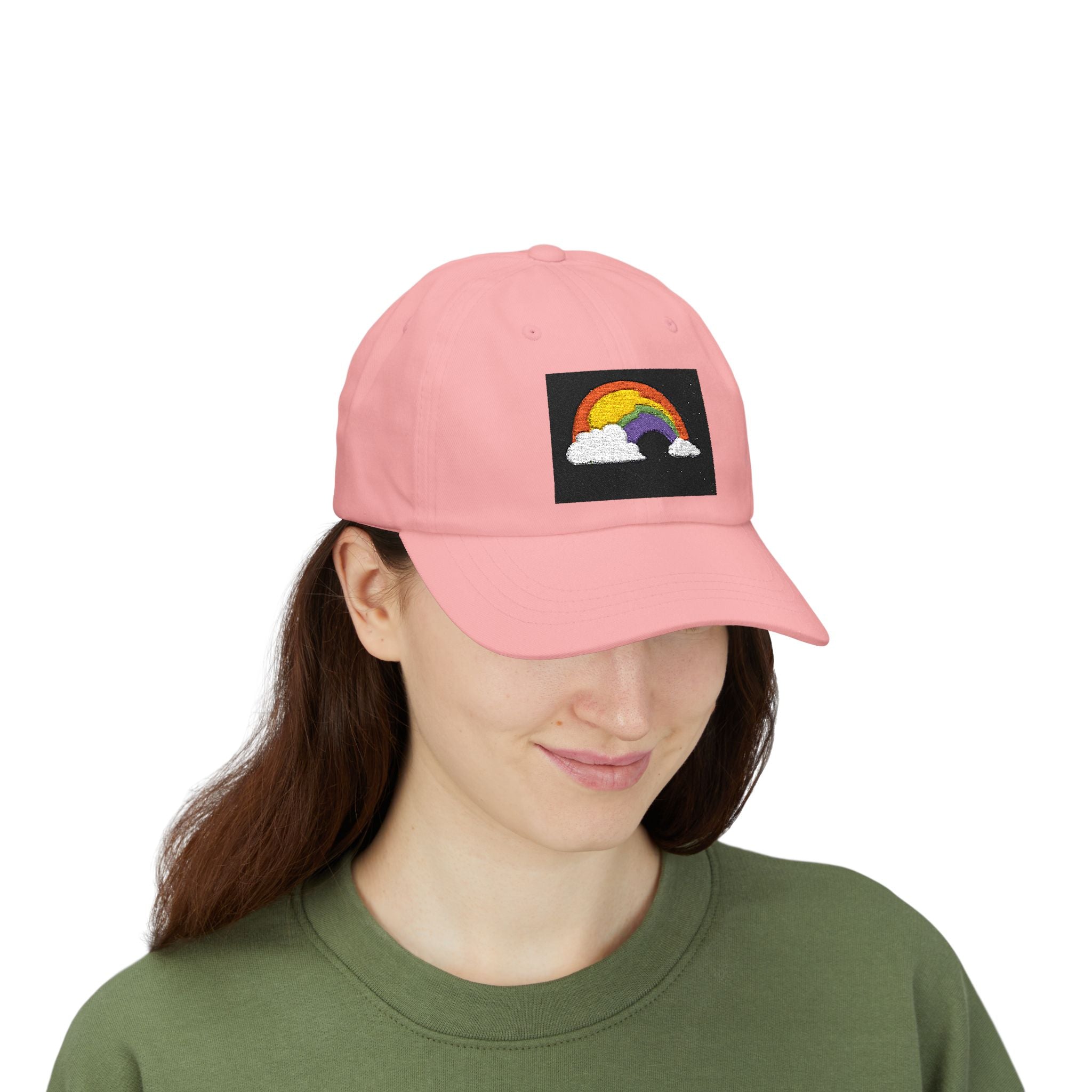 Dad Cap — Embroidered Rainbow Patch Baseball Hat