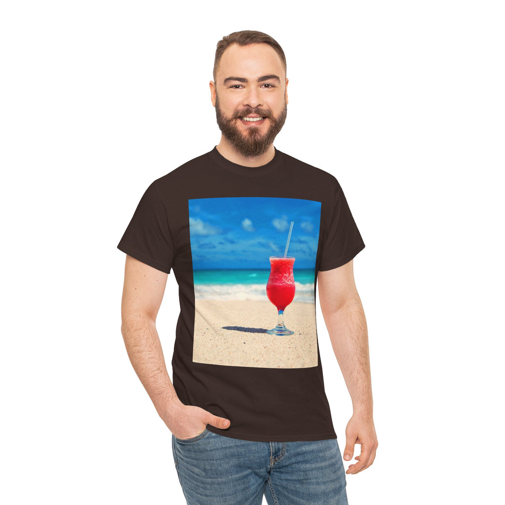 Tropical Beach Cocktail Graphic Tee (Summer Vacation Drink)
