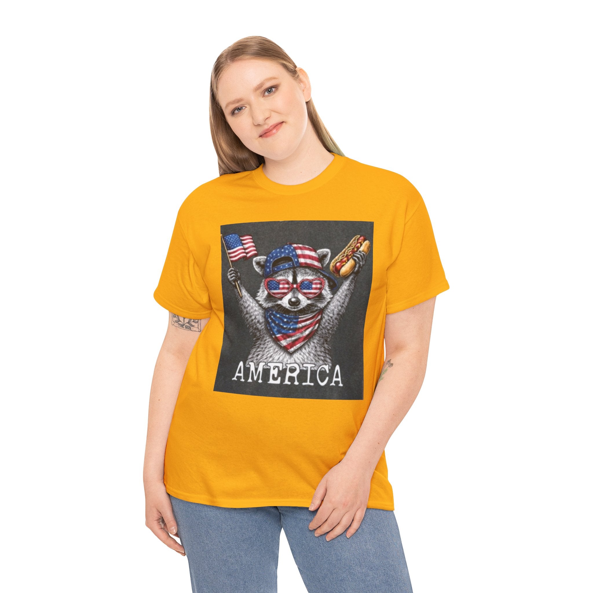 Patriotic Raccoon 'America' T-Shirt