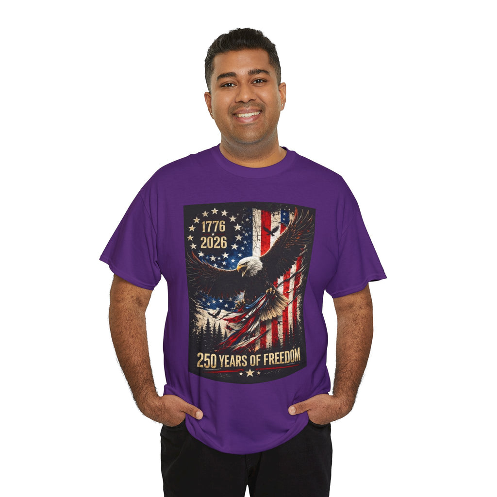 Patriotic Tee — 1776–2026 Bald Eagle "250 Years of Freedom" Shirt