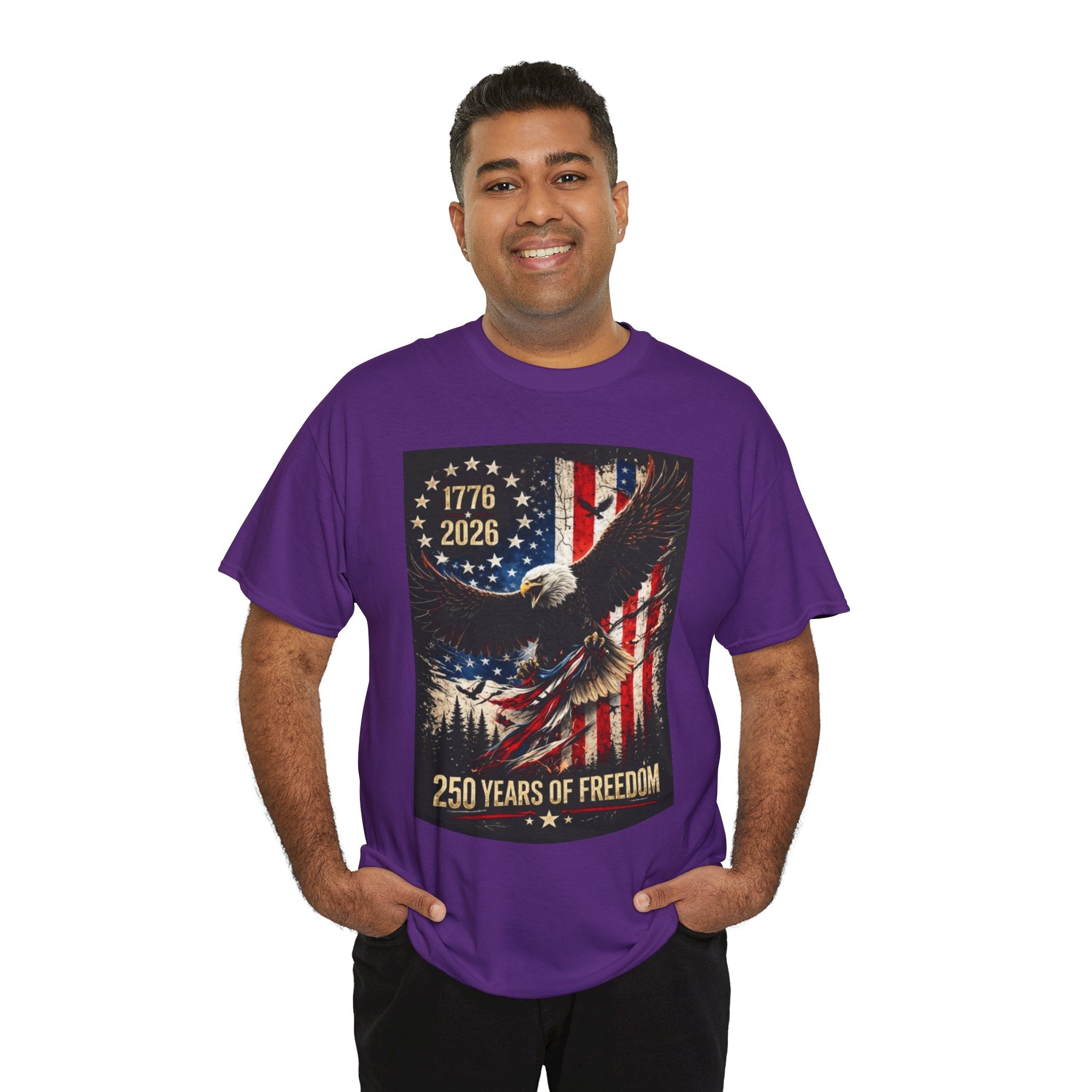 Patriotic Tee — 1776–2026 Bald Eagle "250 Years of Freedom" Shirt