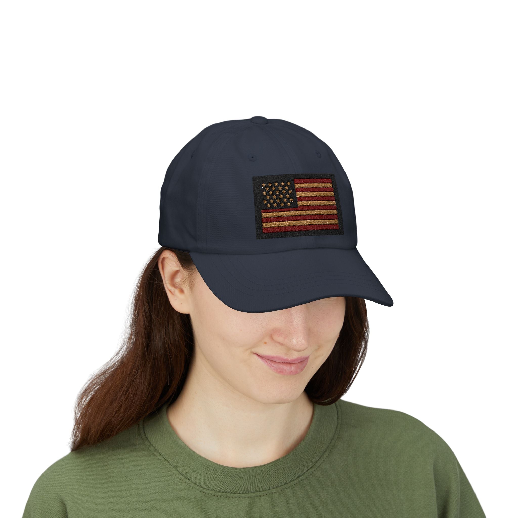 Vintage American Flag Dad Cap — Embroidered USA Baseball Hat