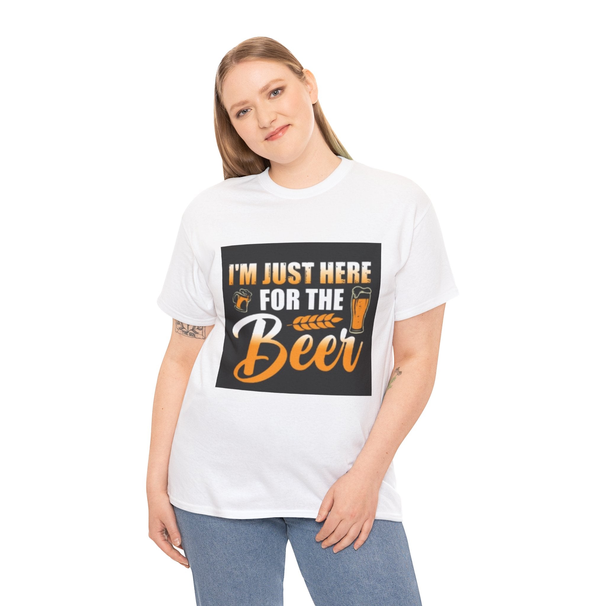 I'm Just Here for the Beer T-Shirt — Funny Beer Drinking Tee for Parties & Oktoberfest