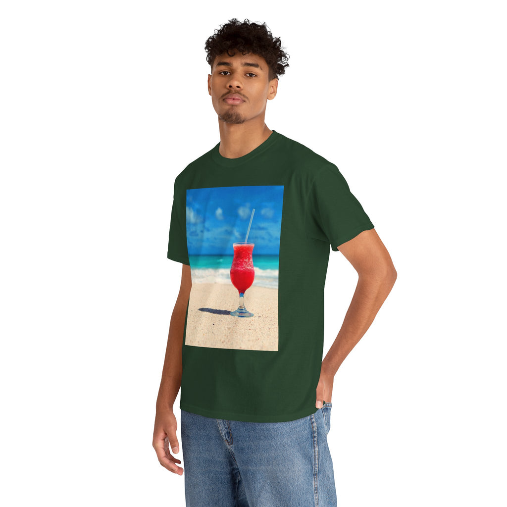 Tropical Beach Cocktail Graphic Tee (Summer Vacation Drink)