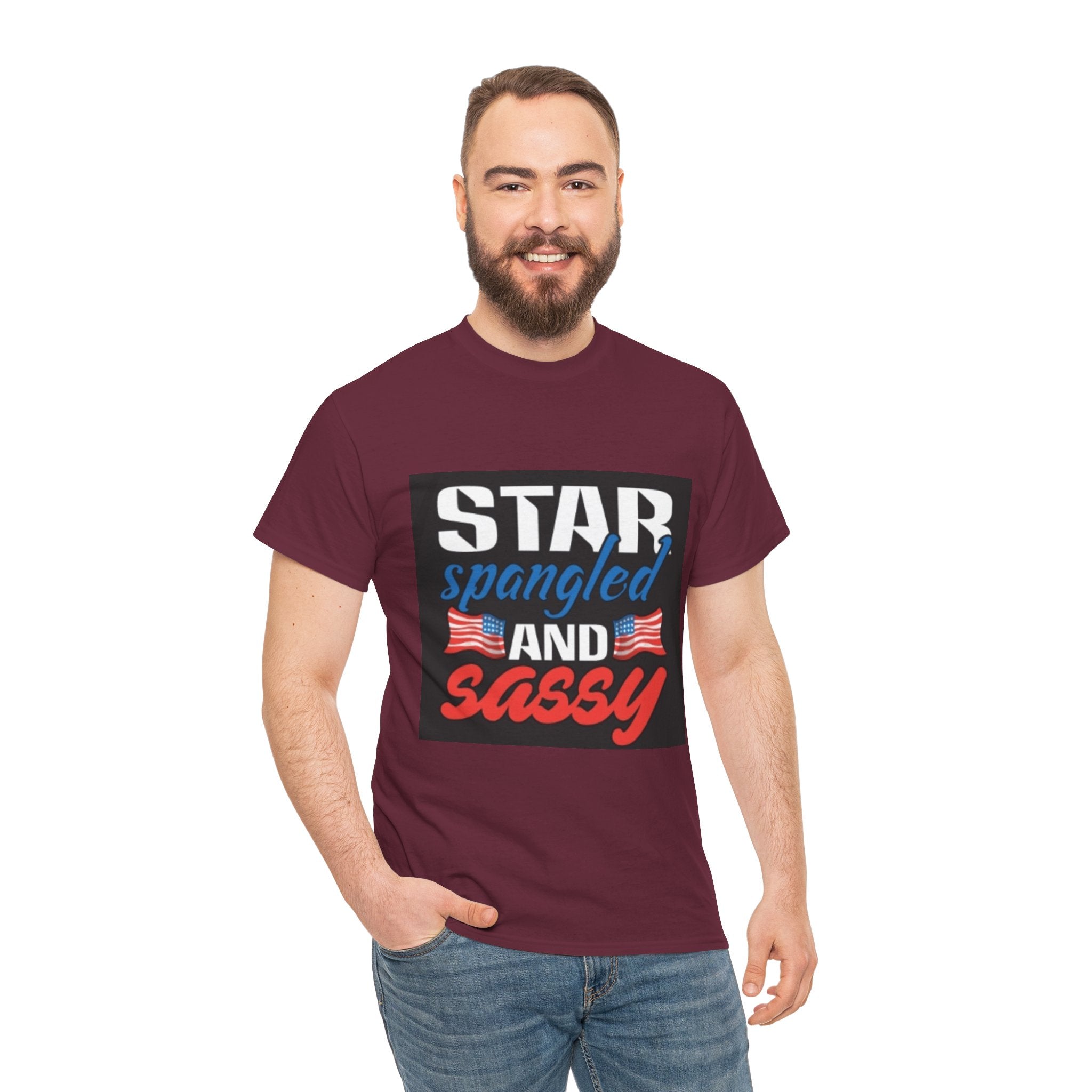 Star Spangled and Sassy Tee — Patriotic 4th of July Shirt with Flags