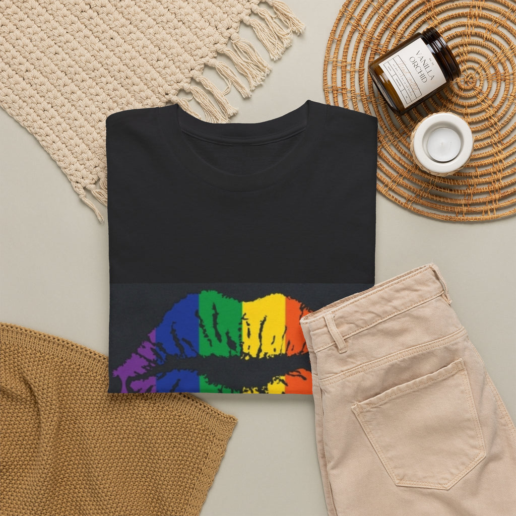 Rainbow Drip Kiss T-Shirt – LGBTQ+ Pride Graphic Tee