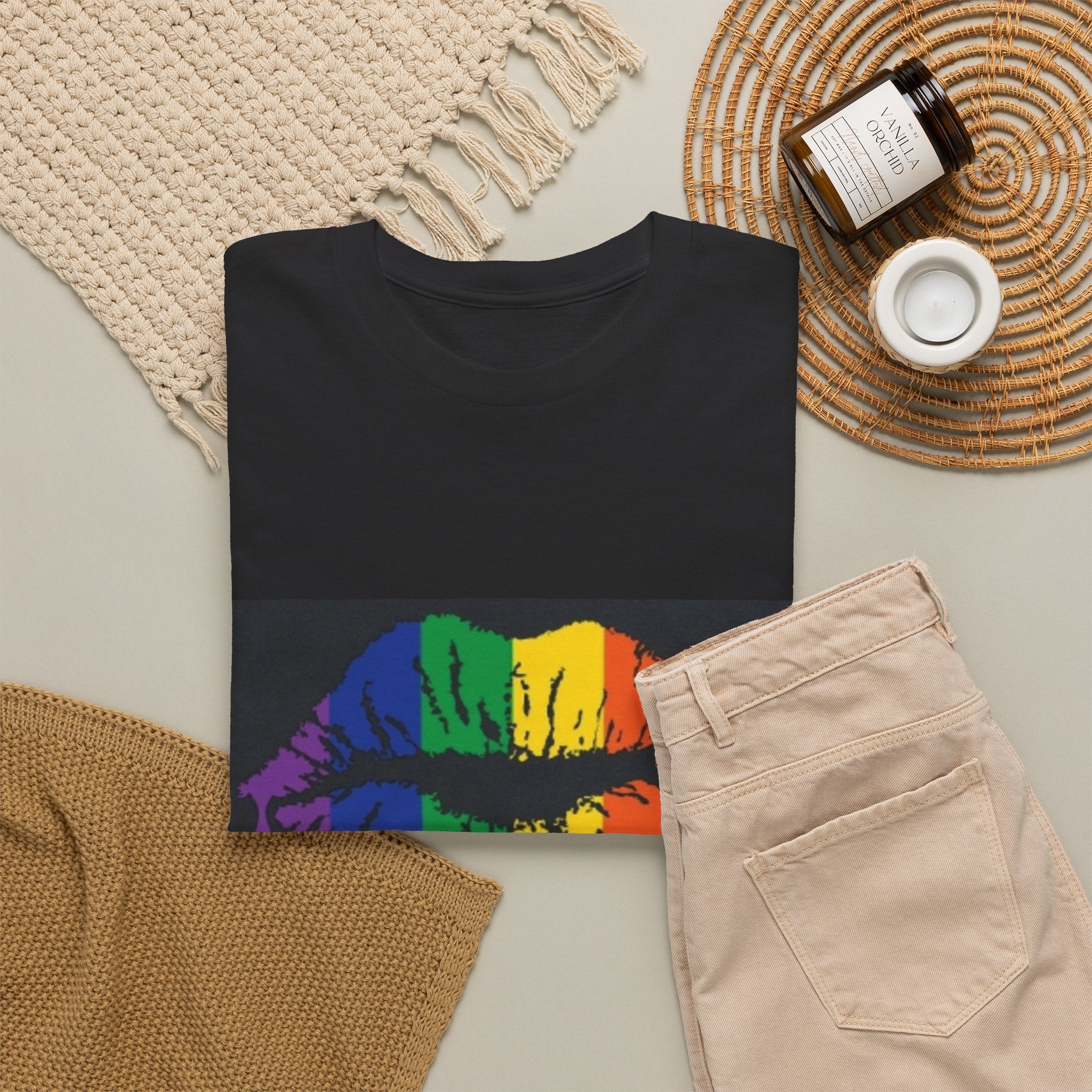 Rainbow Drip Kiss T-Shirt – LGBTQ+ Pride Graphic Tee
