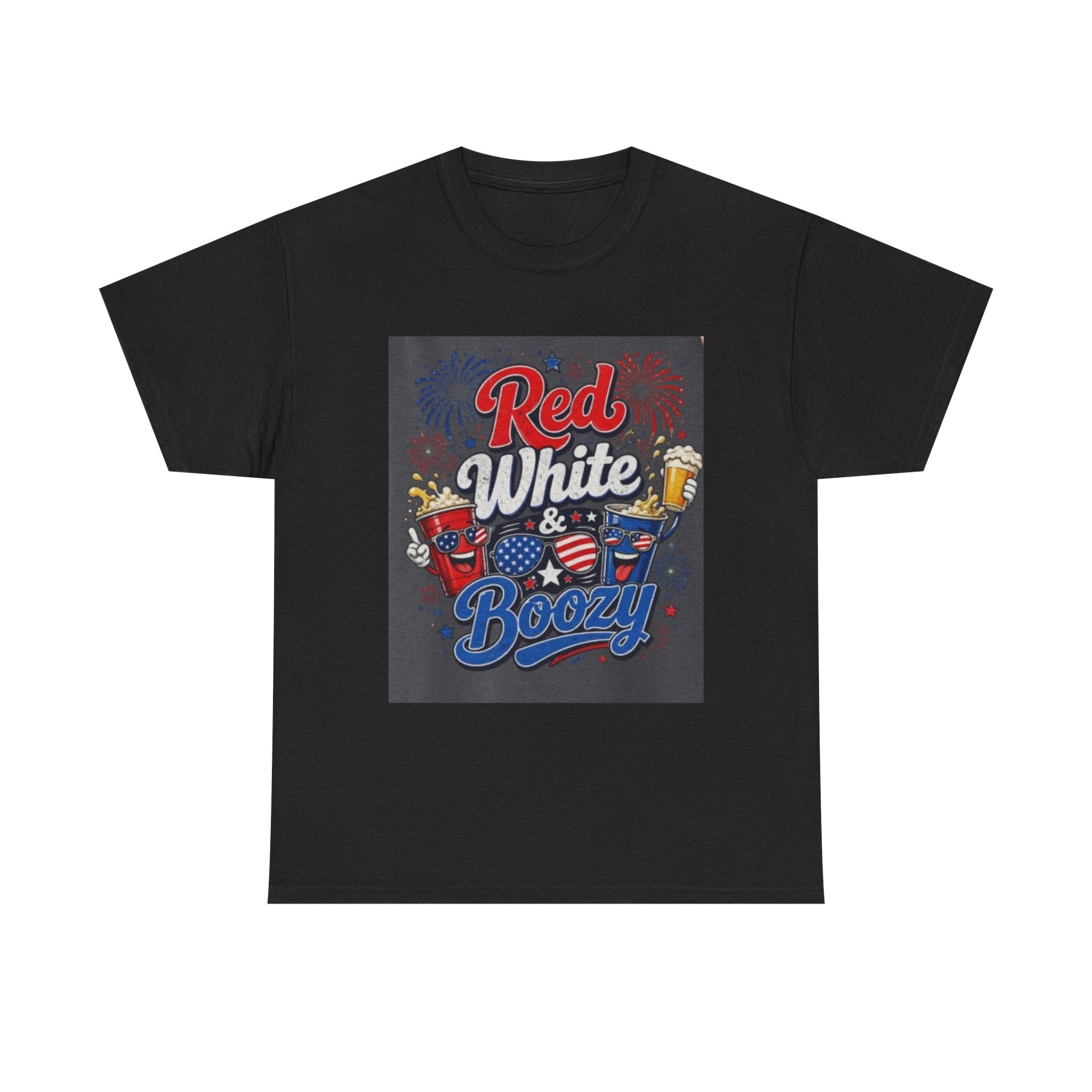Red White & Boozy T-Shirt – Patriotic 4th of July Party Tee