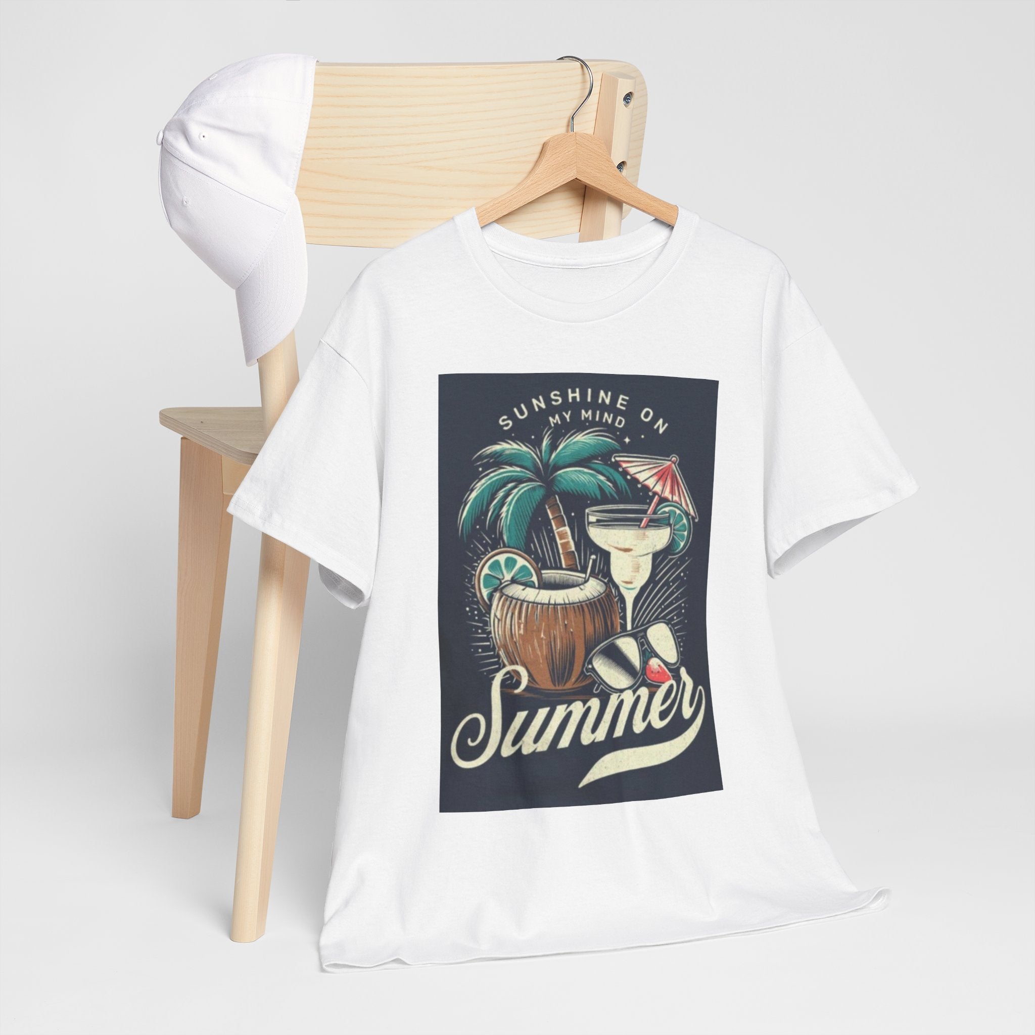 Summer Cocktail Tee — "Sunshine On My Mind" Tropical Beach T-Shirt
