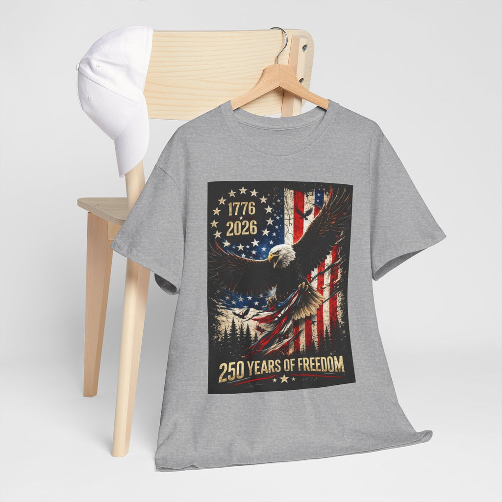 Patriotic Tee — 1776–2026 Bald Eagle "250 Years of Freedom" Shirt