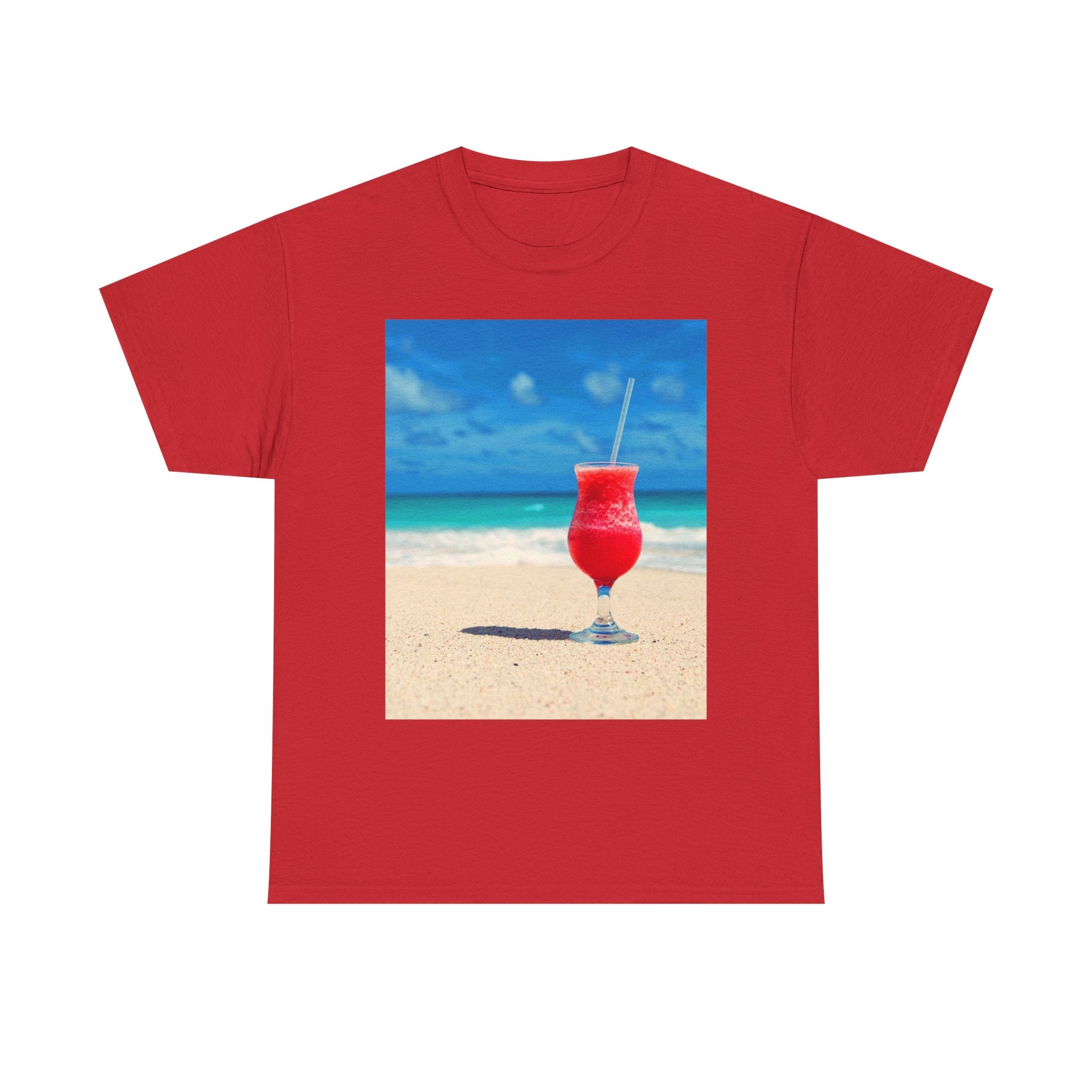 Tropical Beach Cocktail Graphic Tee (Summer Vacation Drink)