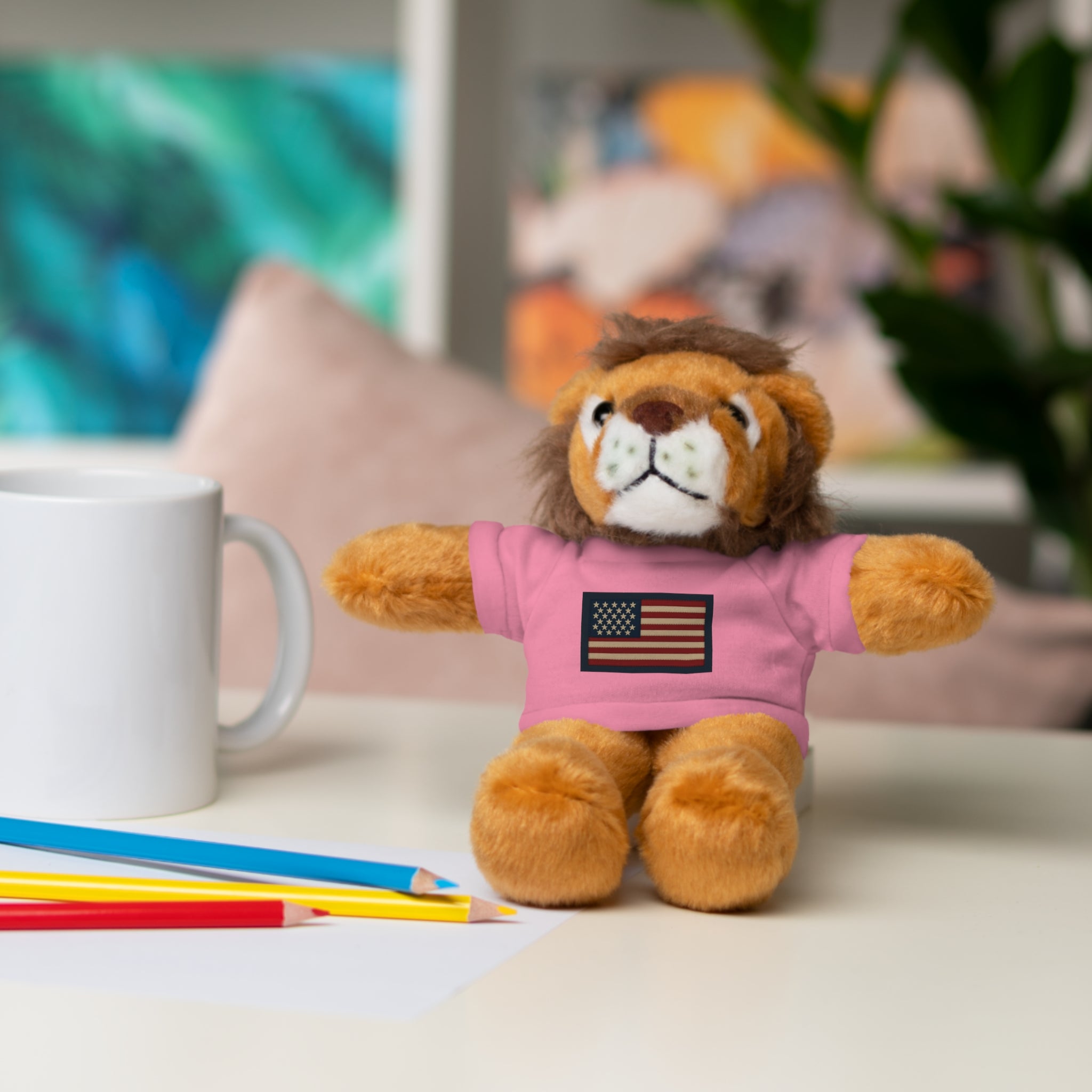 American Flag Teddy Bear with Tee — Patriotic Plush Gift