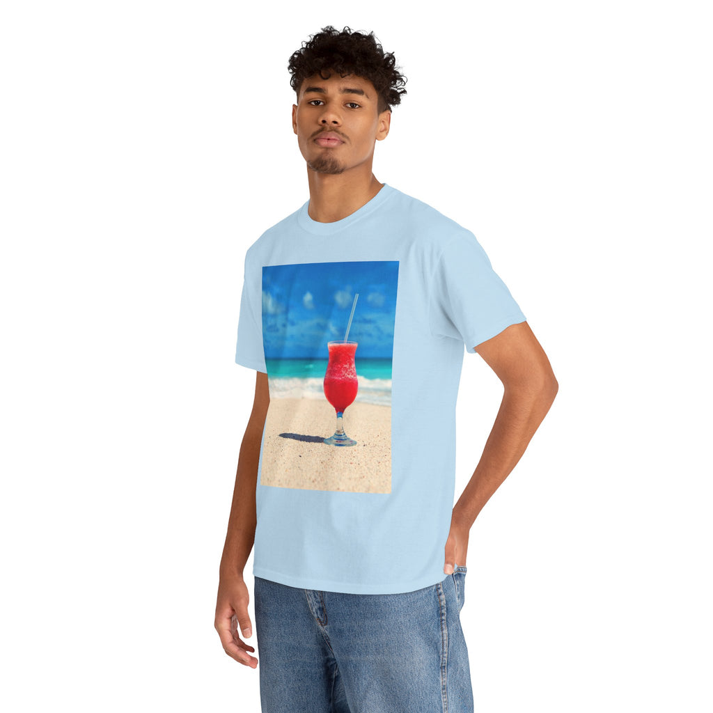 Tropical Beach Cocktail Graphic Tee (Summer Vacation Drink)