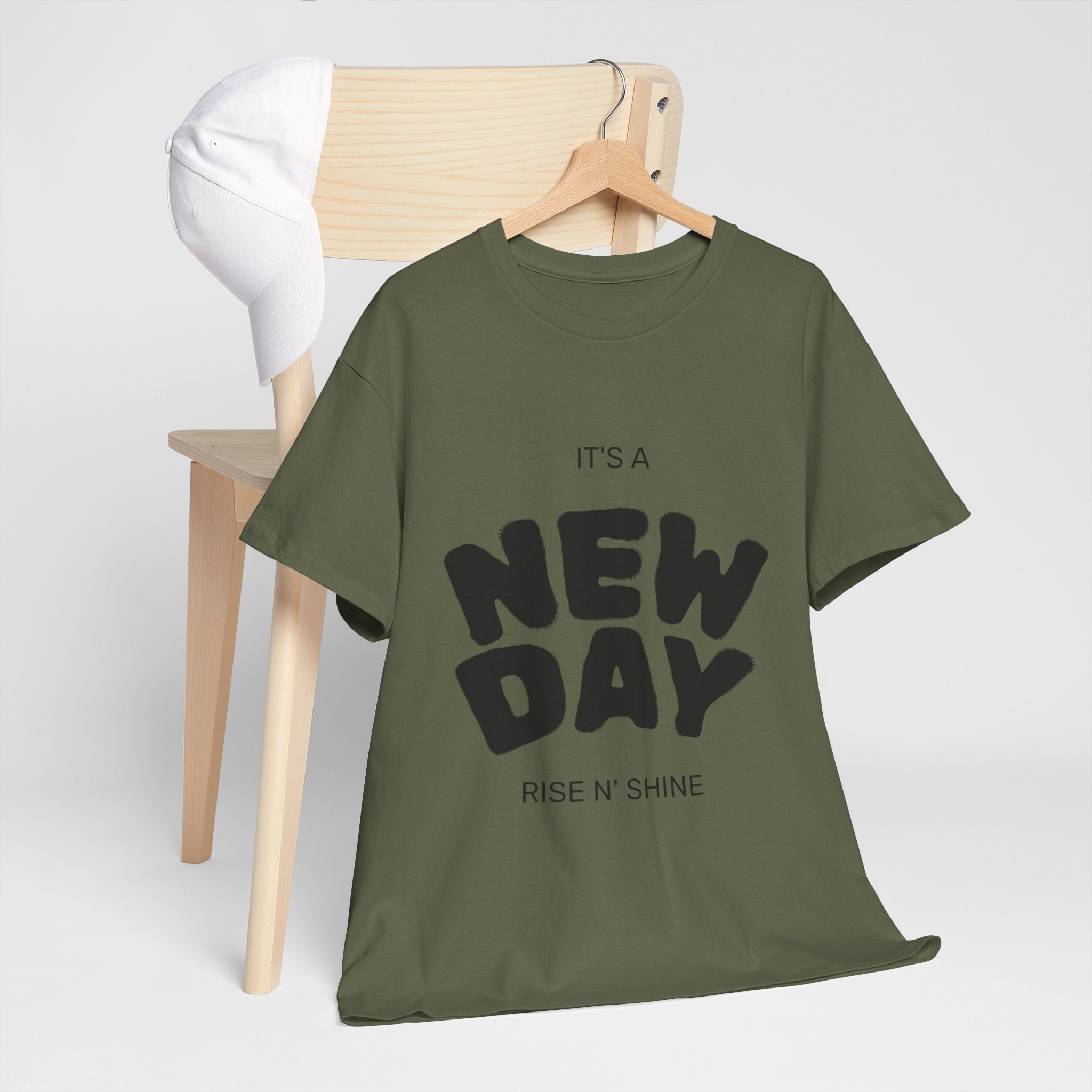 New Day Tee — "It's a New Day, Rise N' Shine" Motivational T-Shirt
