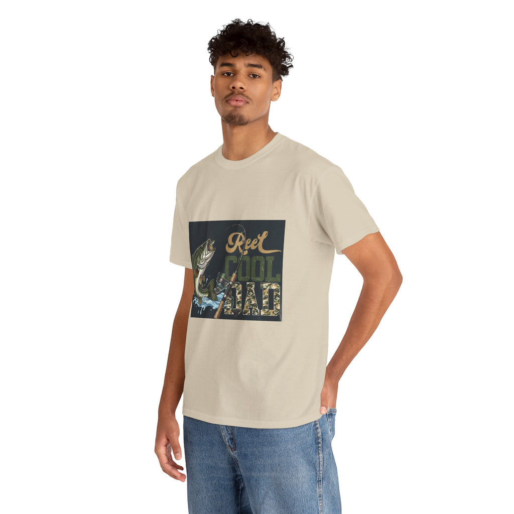 Fishing T-Shirt — "Reel Cool Dad" Graphic Tee