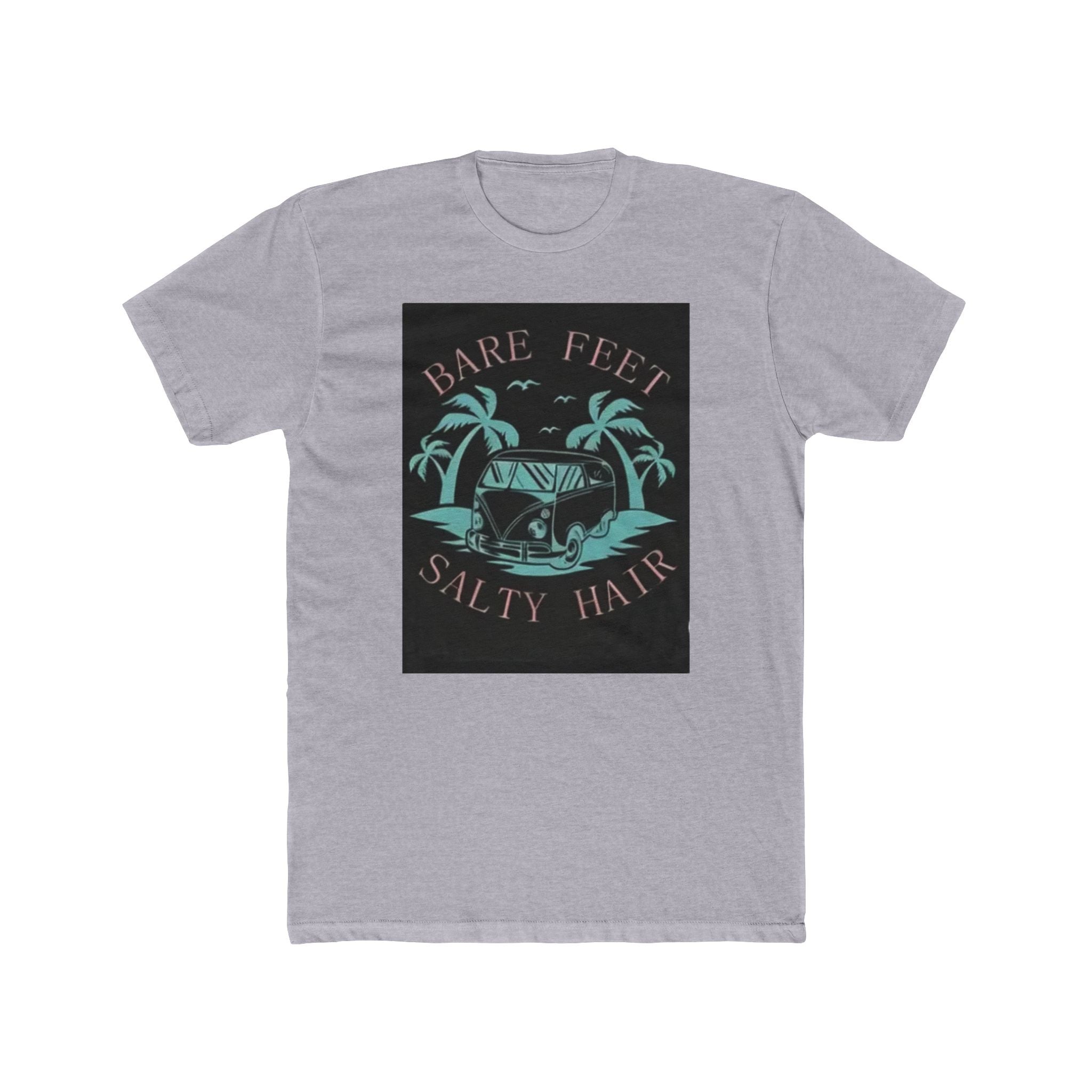 T-Shirt — "Bare Feet, Salty Hair" Beach Graphic Tee